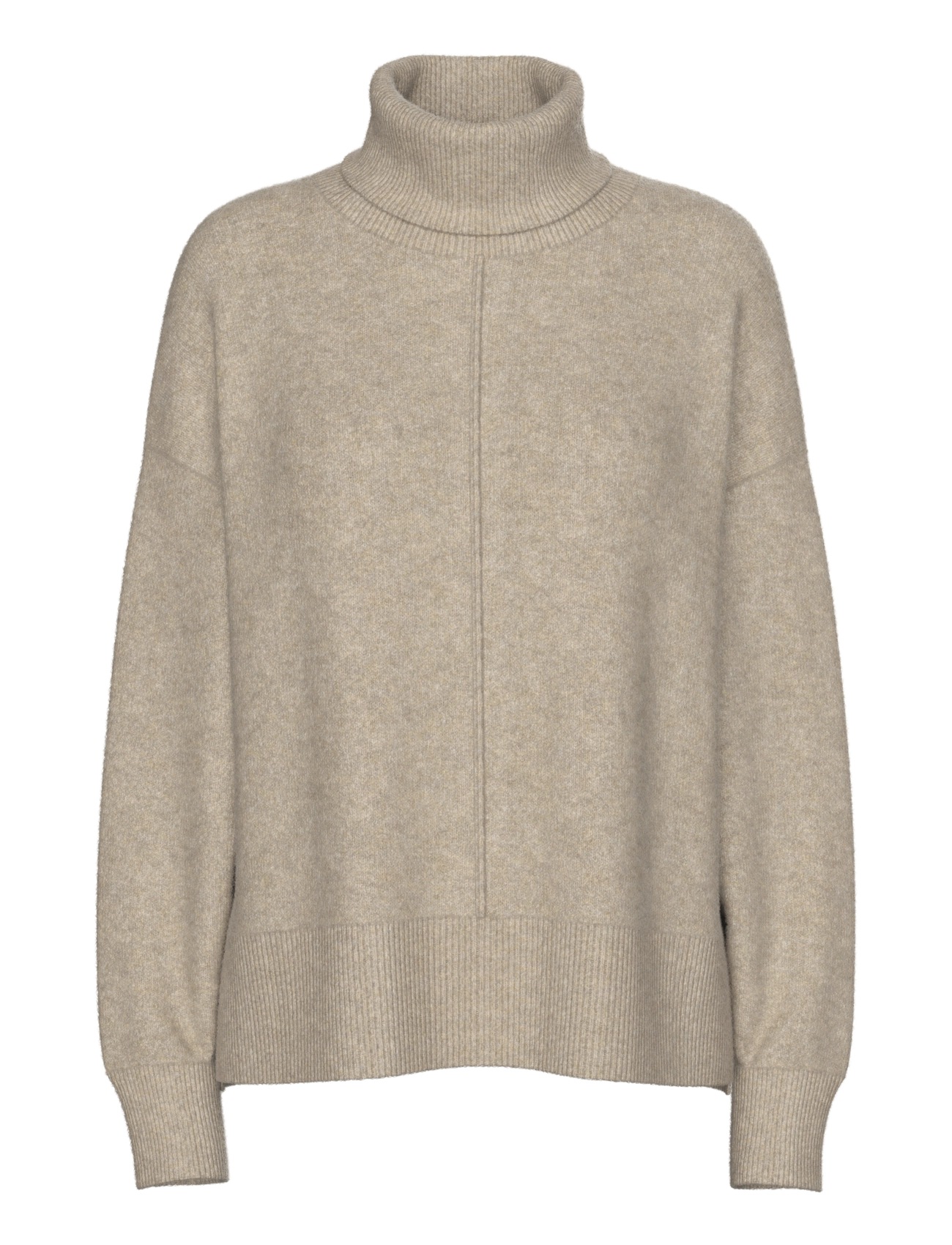 Pieces PCMALOU LS ROLLNECK KNIT NOOS BC - Kleidung - TAUPE GRAY / grey