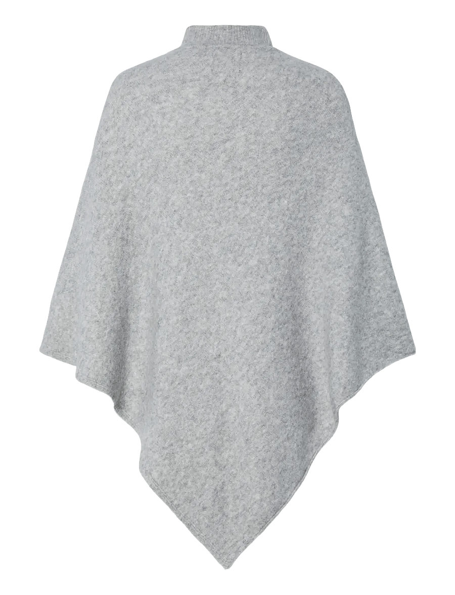Pieces - PCFORTUNA HIGH NECK PONCHO NOOS BC - medium grey melange - 2