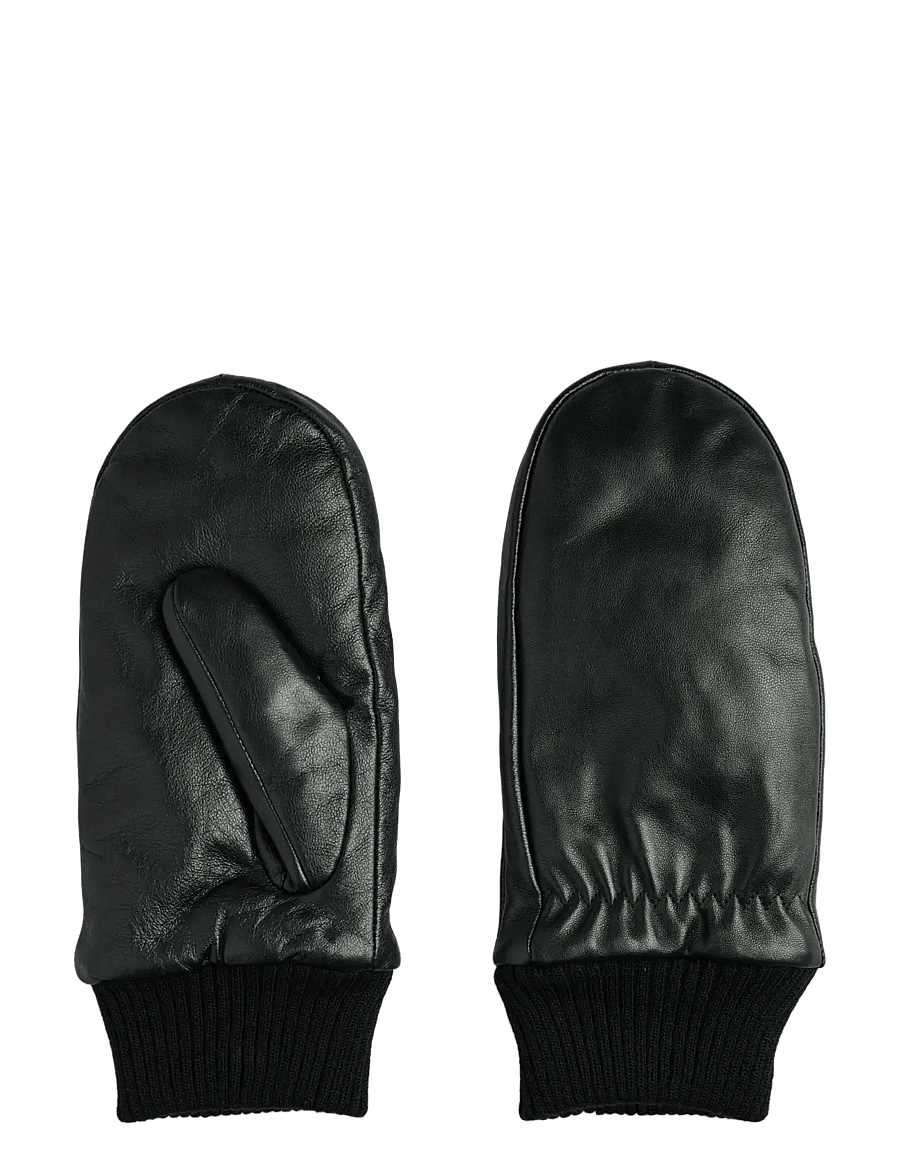 Pieces - PCNELLIE NEW LEATHER MITTENS NOOS - luffer - black - 1