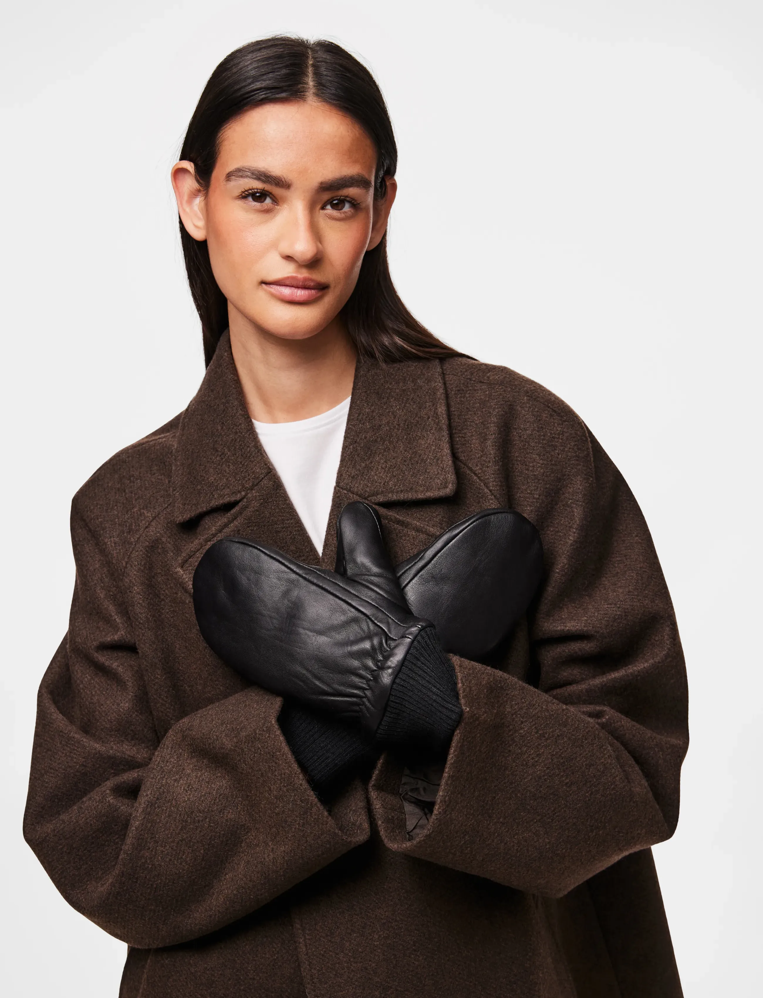 Pieces PCNELLIE NEW LEATHER MITTENS NOOS - Handschuhe - BLACK / black