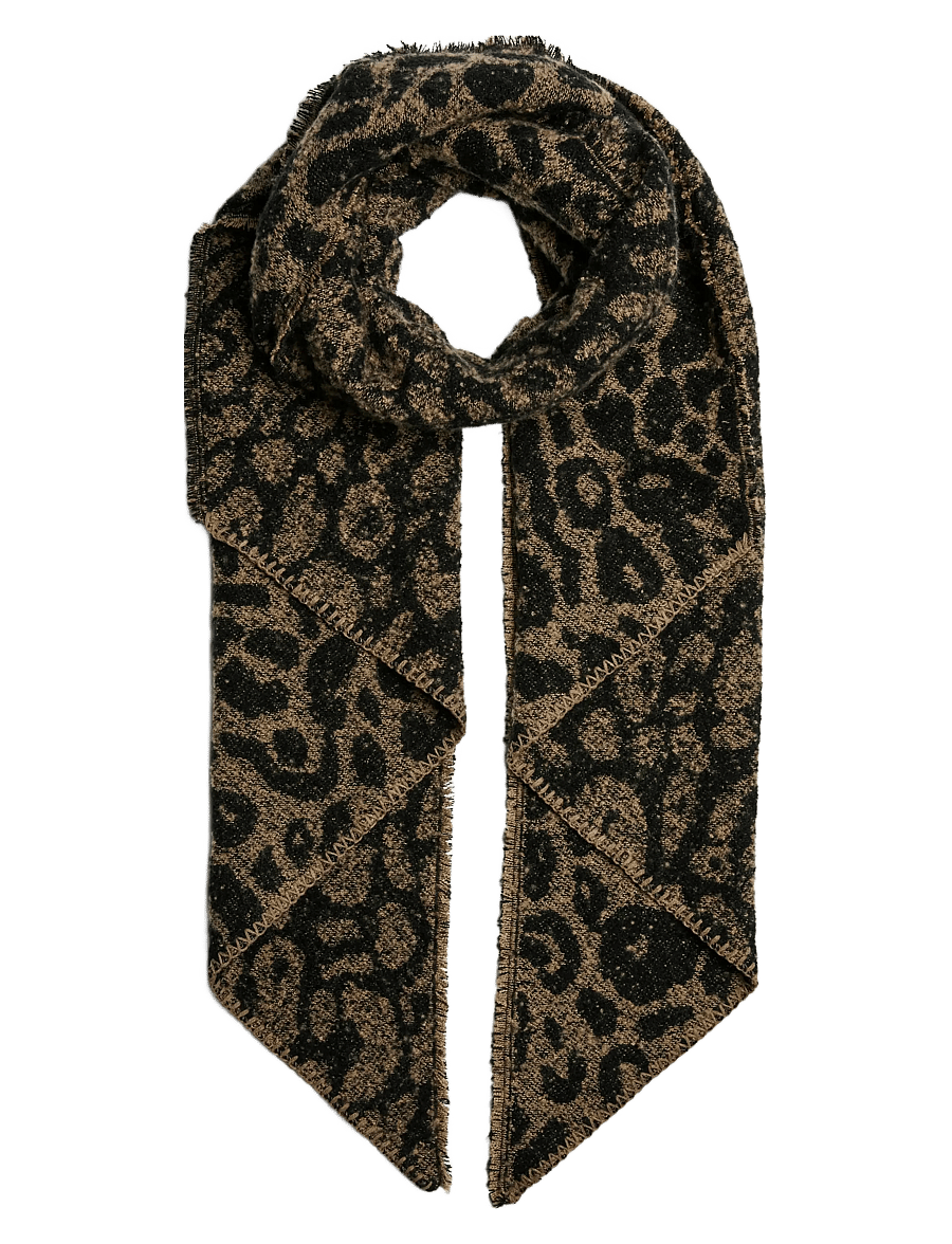 Pieces - PCPYRON LONG ANIMAL SCARF NOOS BC - winterschals - tigers eye - 0