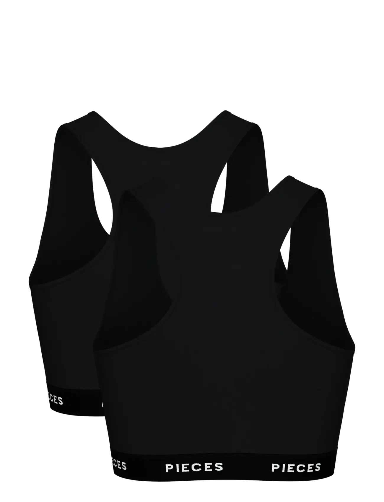 Pieces - PCLOGO LADY TOP 2 PACK NOOS BC - singlet-bh-er - black - 1