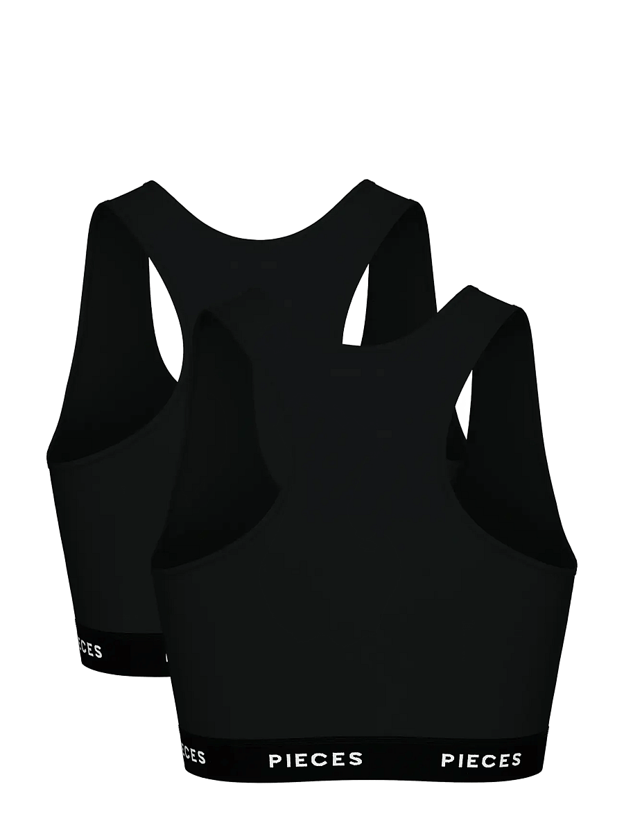 Pieces - PCLOGO LADY TOP 2 PACK NOOS BC - singlet-bh-er - black - 1