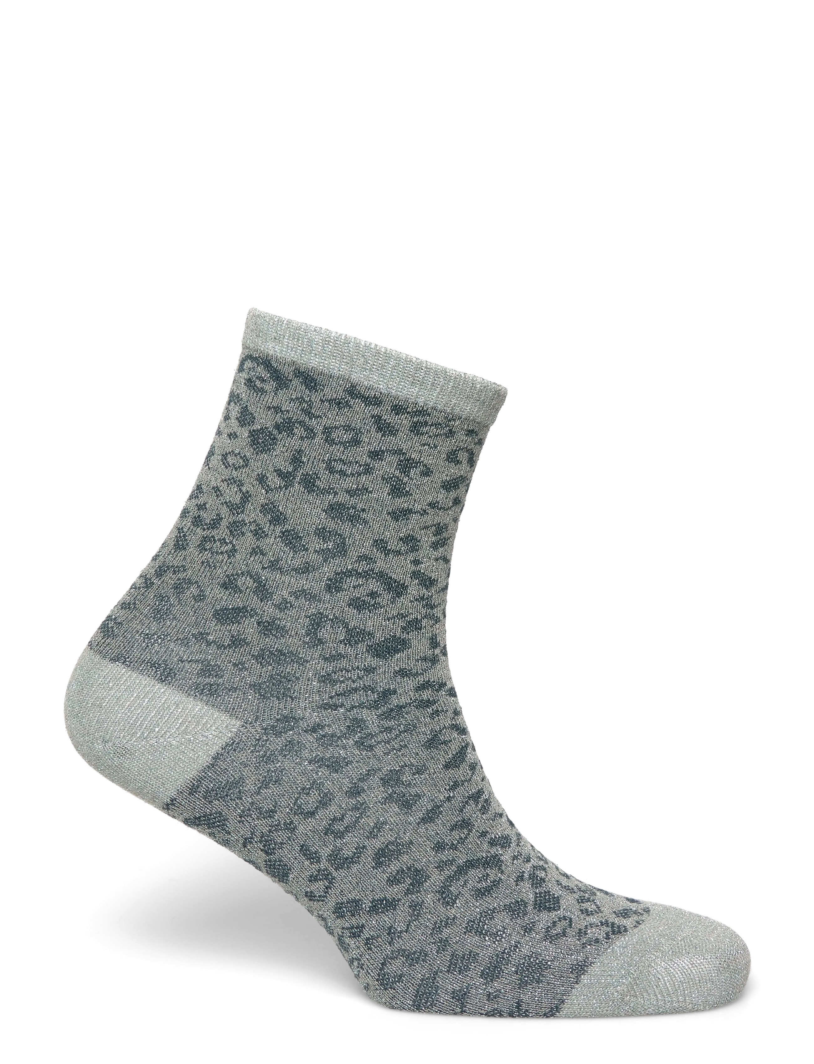 Pieces - PCSEBBY GLITTER LONG AOP SOCKS NOOS BC - normale socken - castor gray - 1