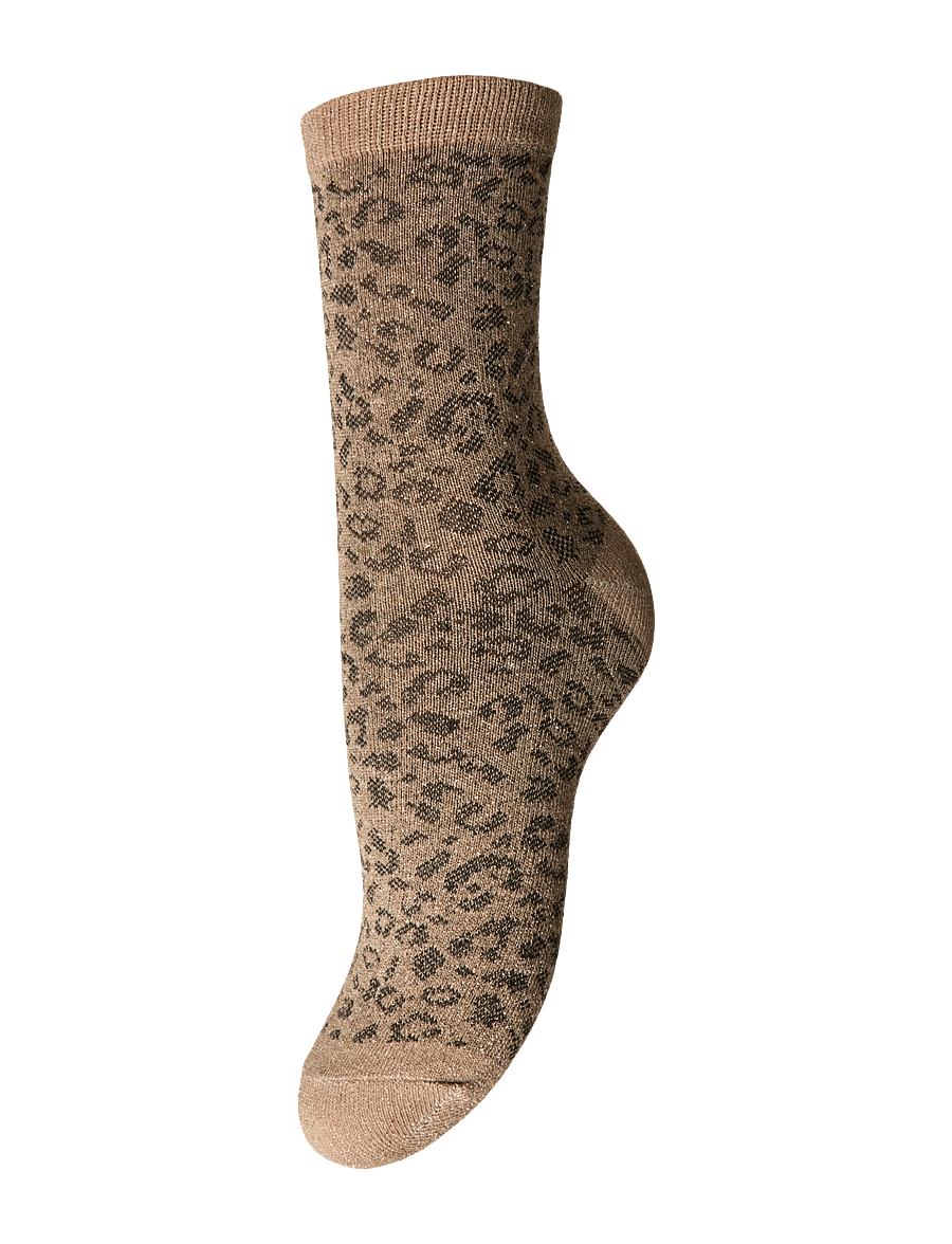 Pieces - PCSEBBY GLITTER LONG AOP SOCKS NOOS BC - normale socken - fossil - 0