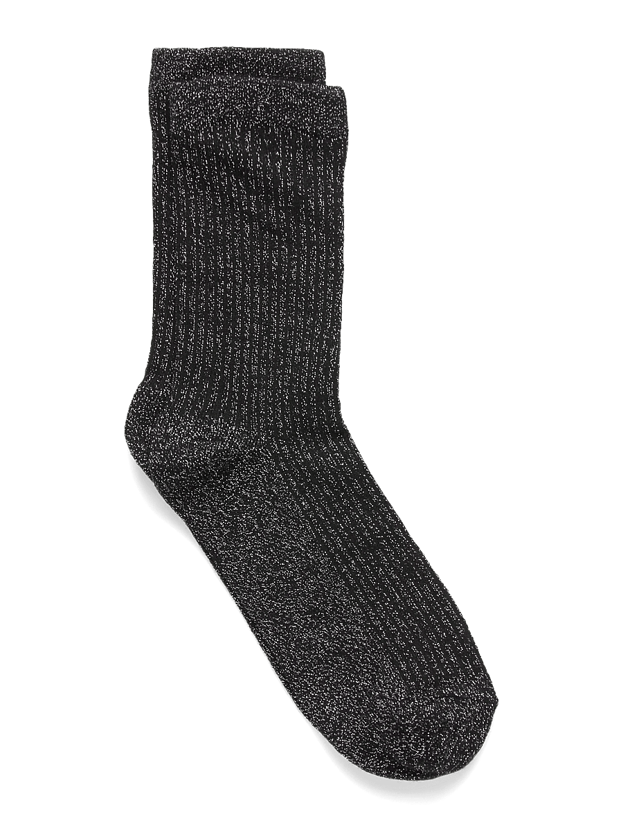 Pieces - PCSEBBY GLITTER LONG STRIPE SOCK NOOS BC - normale socken - black - 0