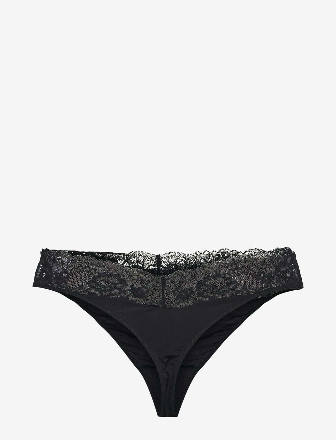 Pieces - PCMILEY LACE THONG 2-PACK NOOS - black - 1