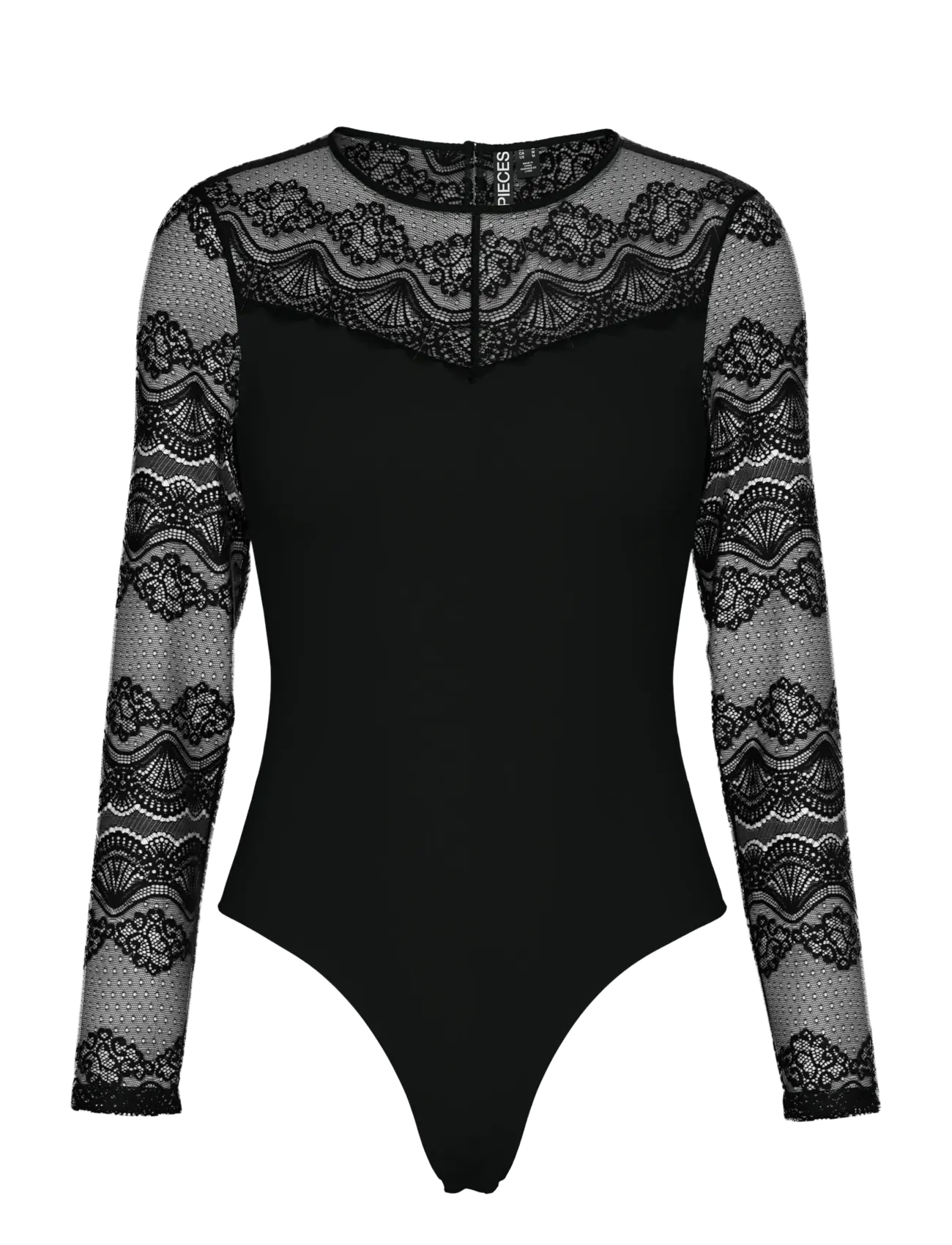 PIECES Pcsinna Ls Bodystocking Schwarz - XS - Damen