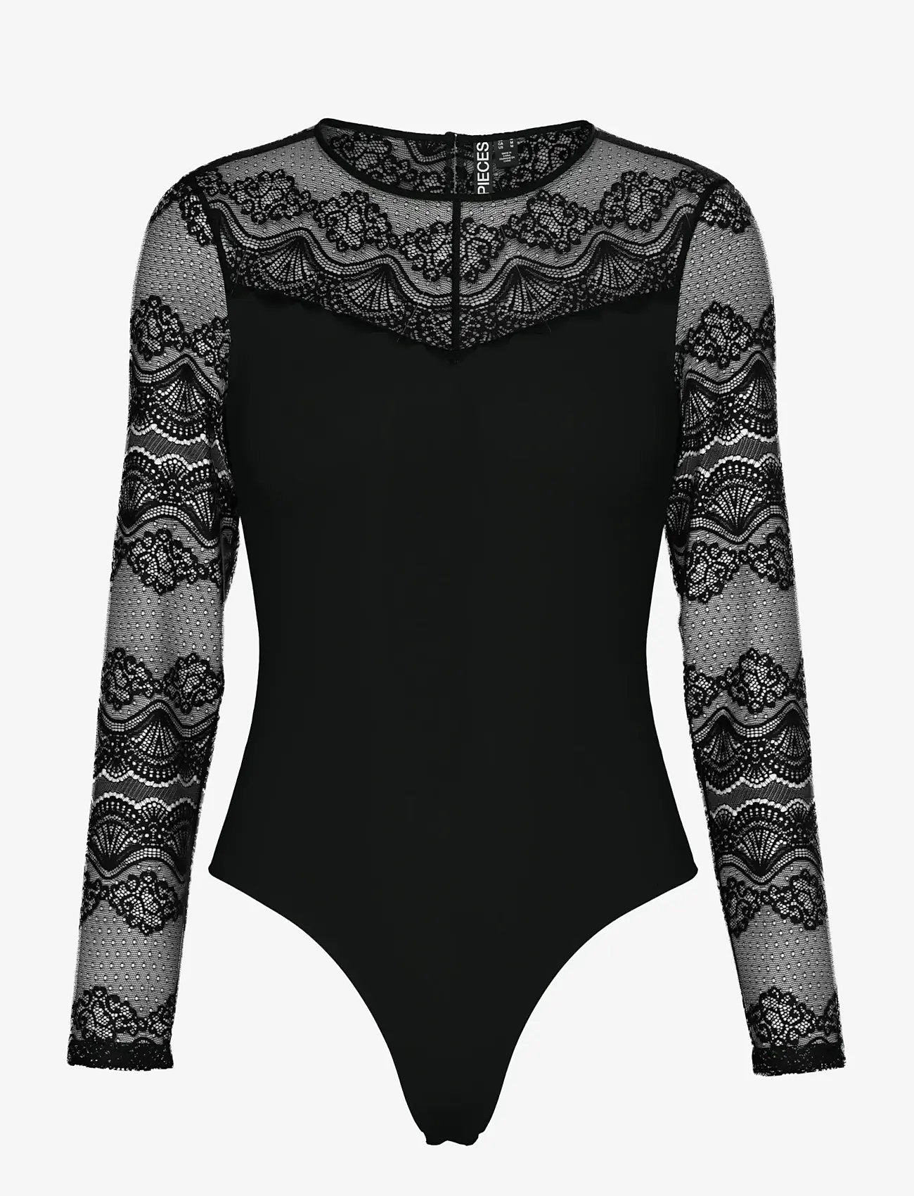 Pieces - PCSINNA LS BODYSTOCKING NOOS - speciella tillfällen - black - 1