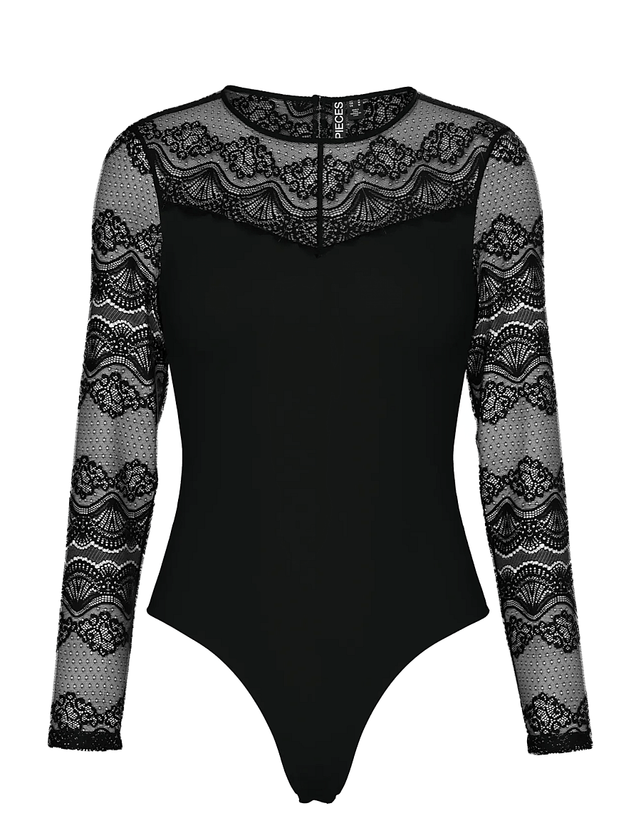 Pieces - PCSINNA LS BODYSTOCKING - special occasions - black - 1