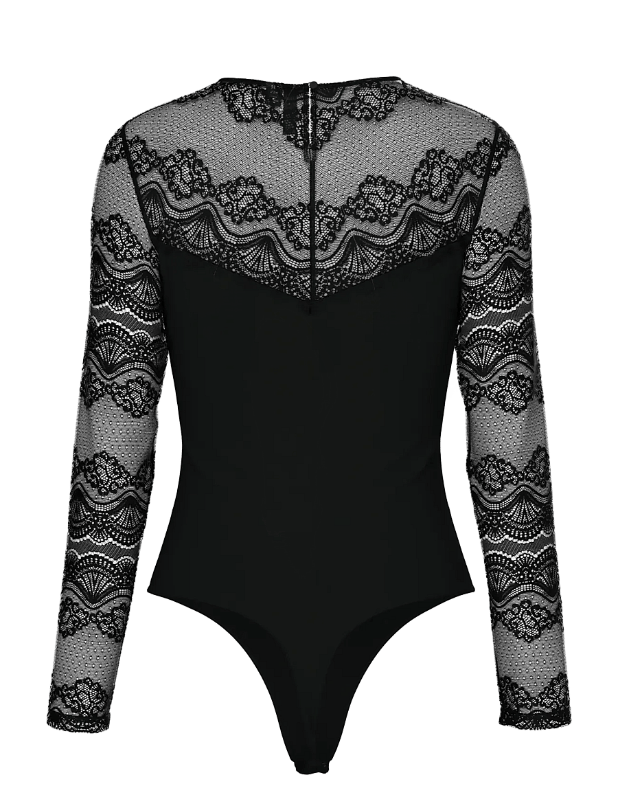 Pieces - PCSINNA LS BODYSTOCKING - special occasions - black - 2