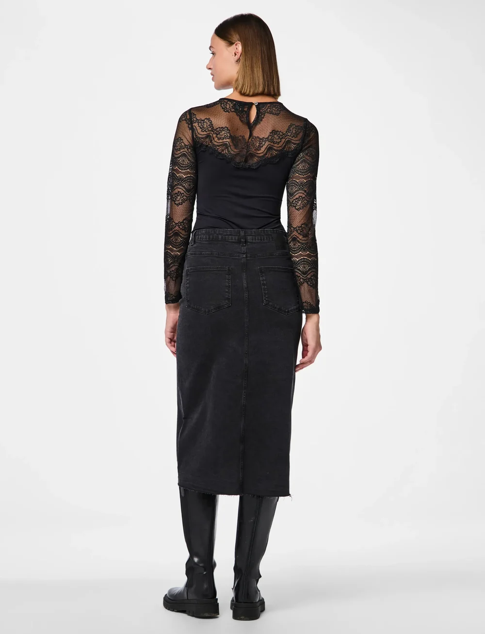 Pieces - PCSINNA LS BODYSTOCKING NOOS - speciella tillfällen - black - 3