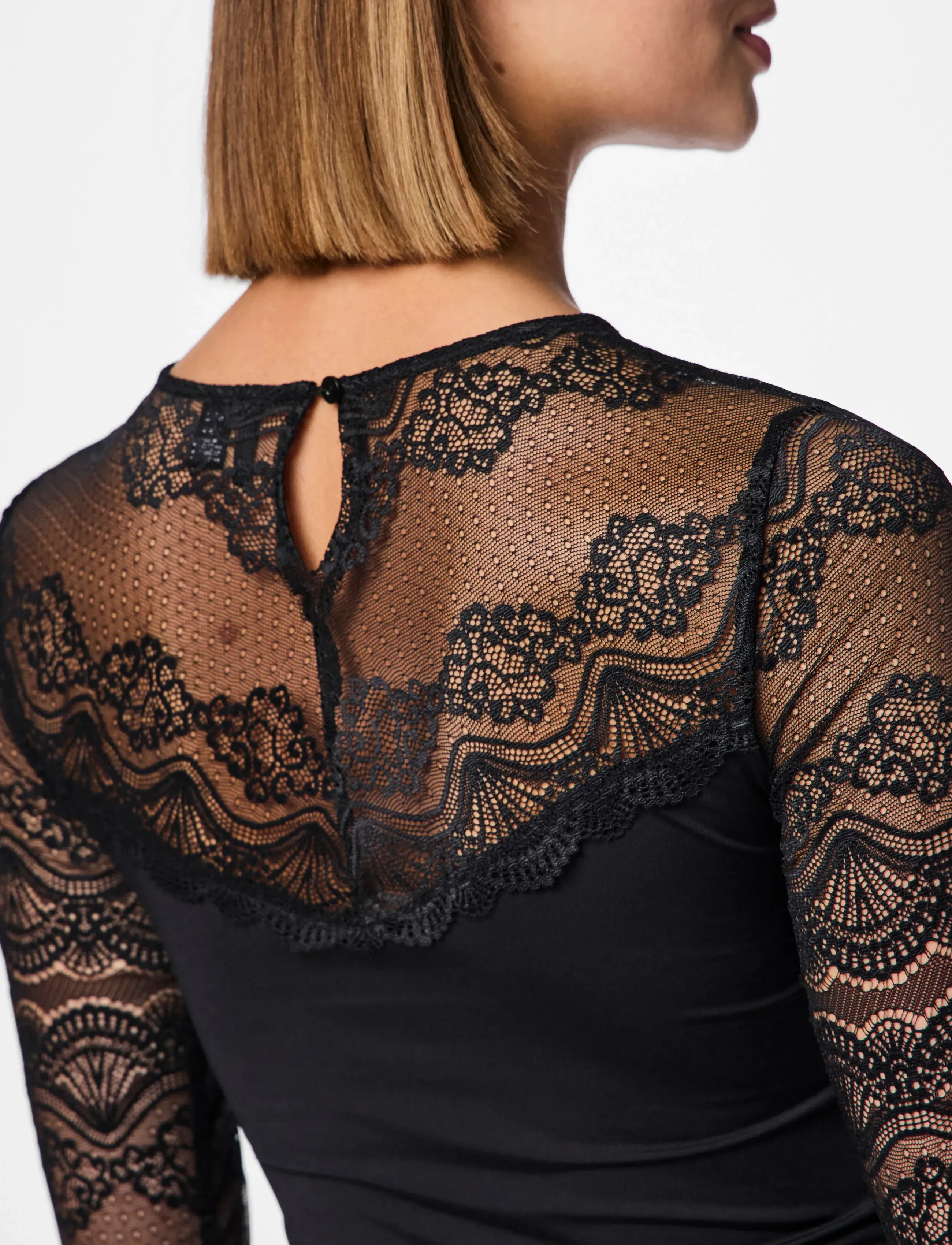 Pieces - PCSINNA LS BODYSTOCKING - special occasions - black - 5