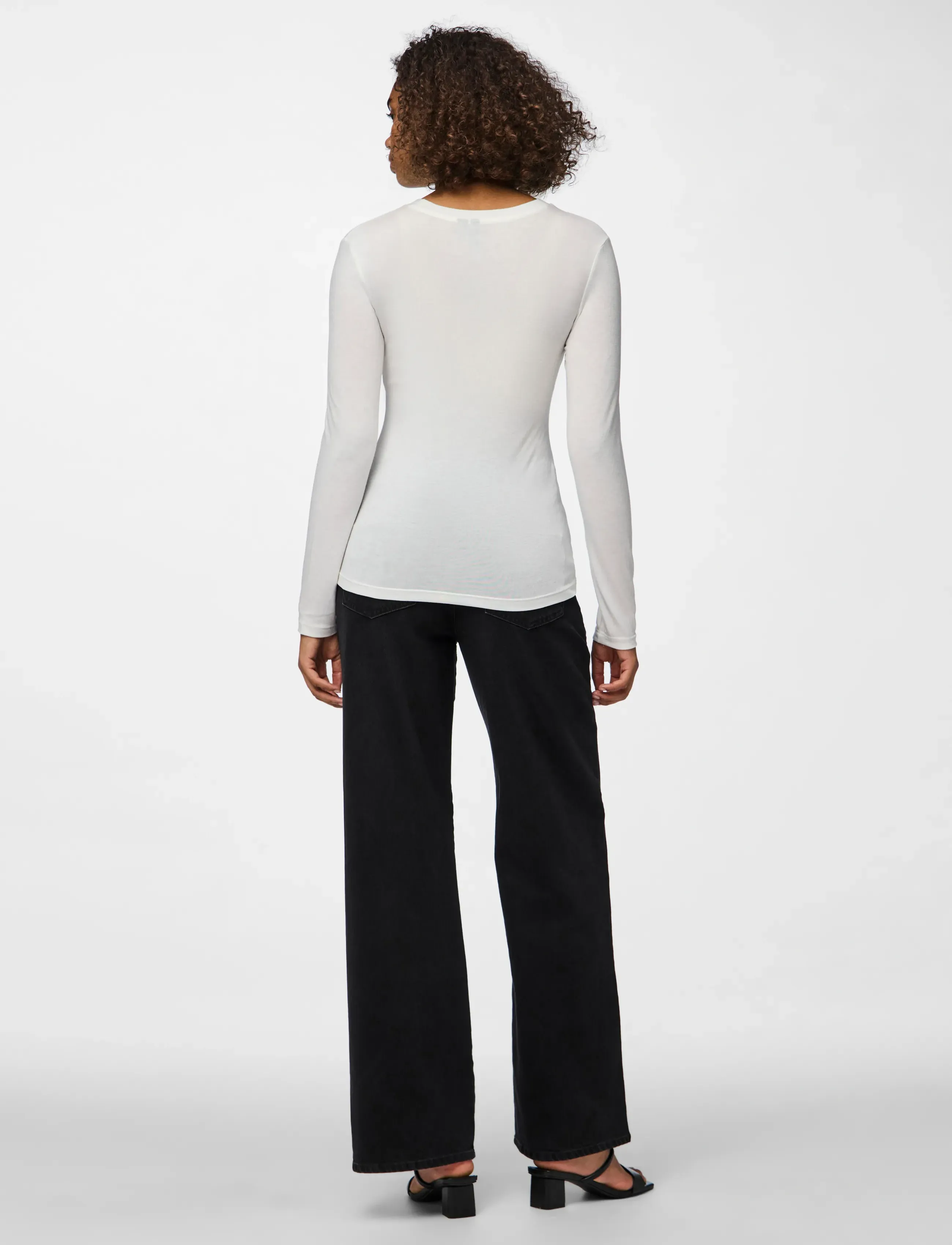 Pieces - PCMARIA LS TOP JRS NOOS BC - langärmlige tops - cloud dancer - 3