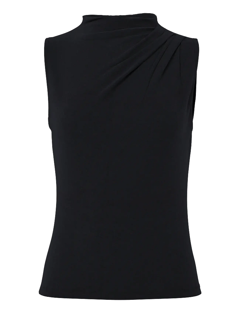 Pieces - PCMADISON SL DRAPED TOP JRS NOOS BC - Ärmellose blusen - black - 1