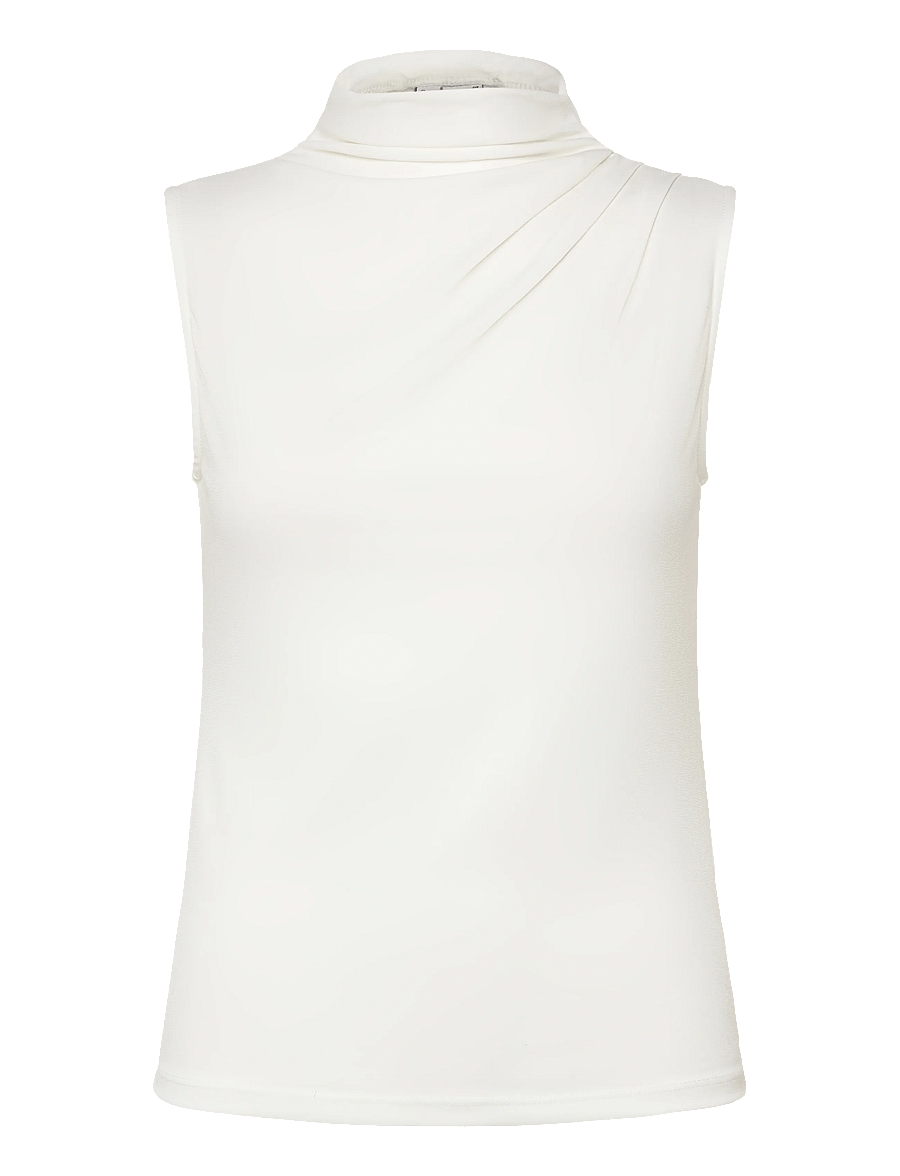 Pieces - PCMADISON SL DRAPED TOP JRS NOOS BC - Ärmellose blusen - cloud dancer - 1