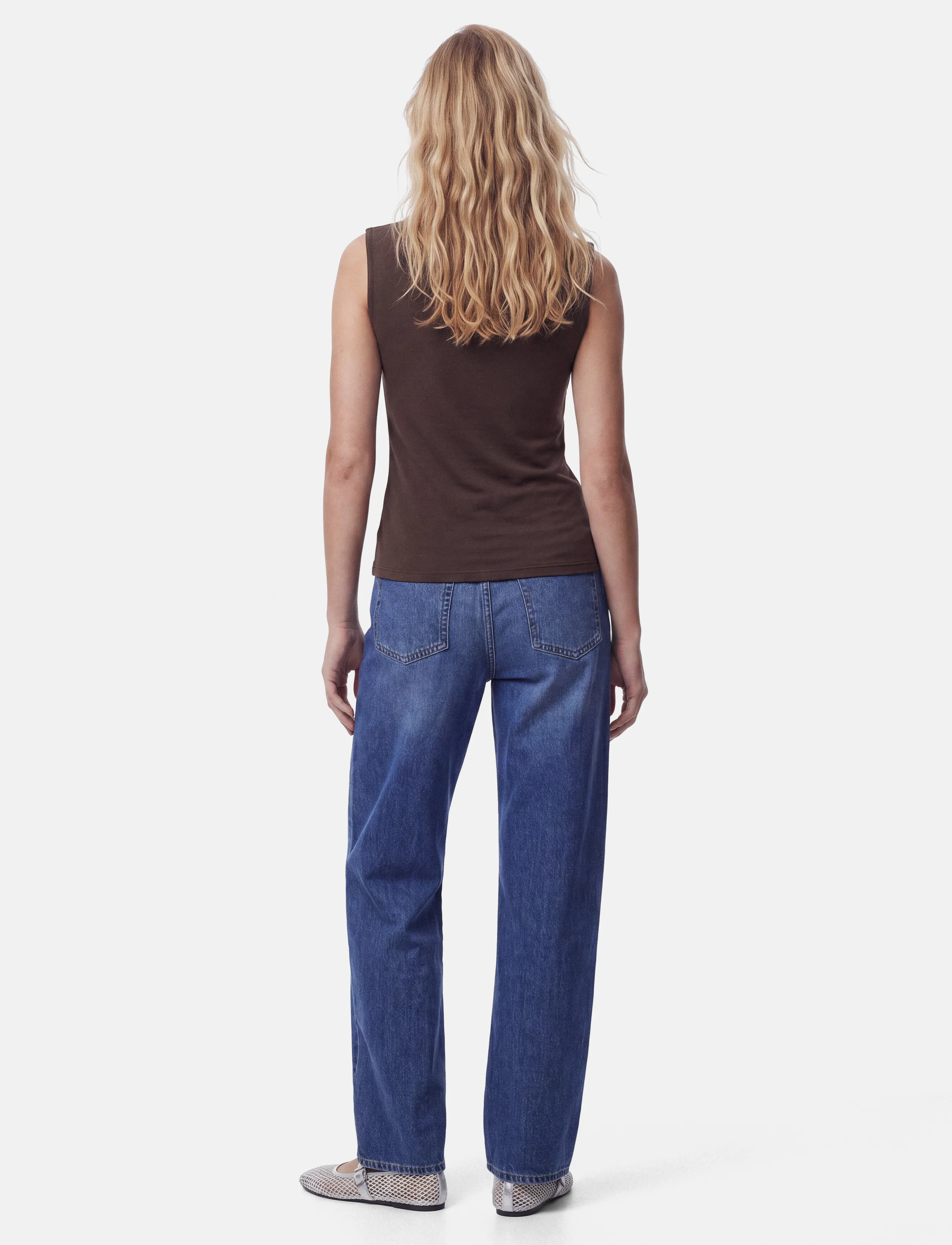 Pieces - PCMADISON SL DRAPED TOP JRS NOOS BC - madalaimad hinnad - hot fudge - 3