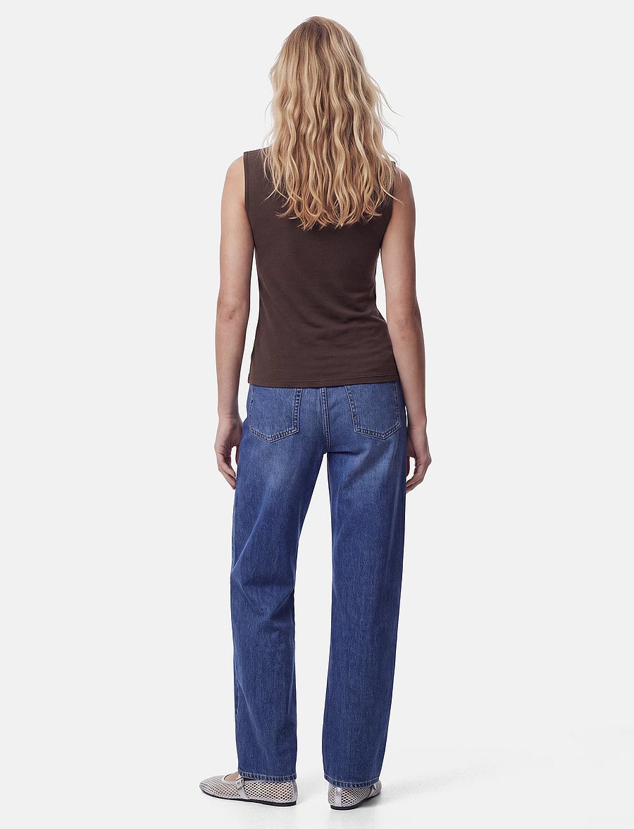 Pieces - PCMADISON SL DRAPED TOP JRS NOOS BC - Ärmellose tops - hot fudge - 3