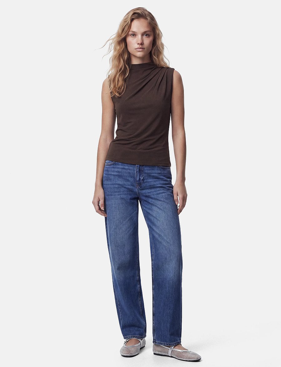 Pieces - PCMADISON SL DRAPED TOP JRS NOOS BC - Ärmellose tops - hot fudge - 4