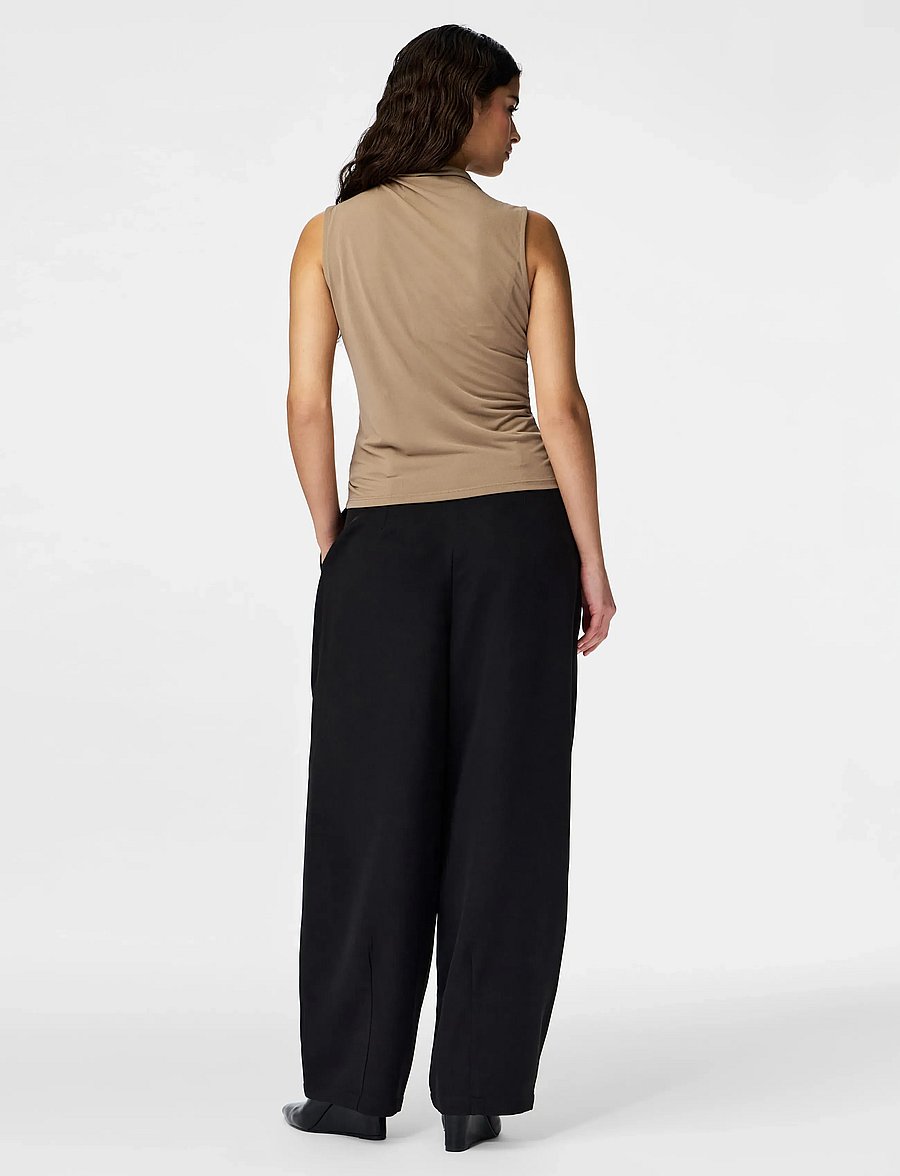 Pieces - PCMADISON SL DRAPED TOP JRS NOOS BC - Ärmellose blusen - taupe gray - 3