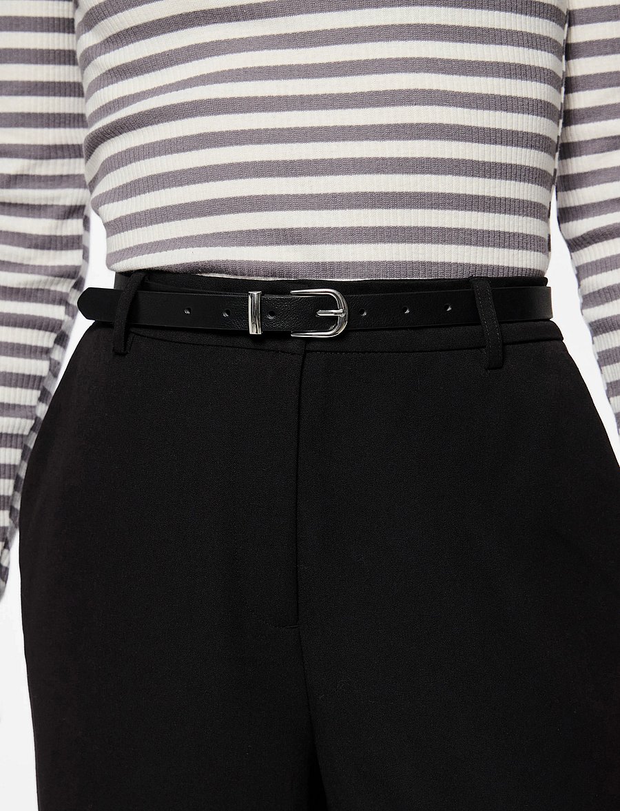 Pieces - PCMYRA SLIM BELT NOOS WB PU - freizeitgürtel - black - 2