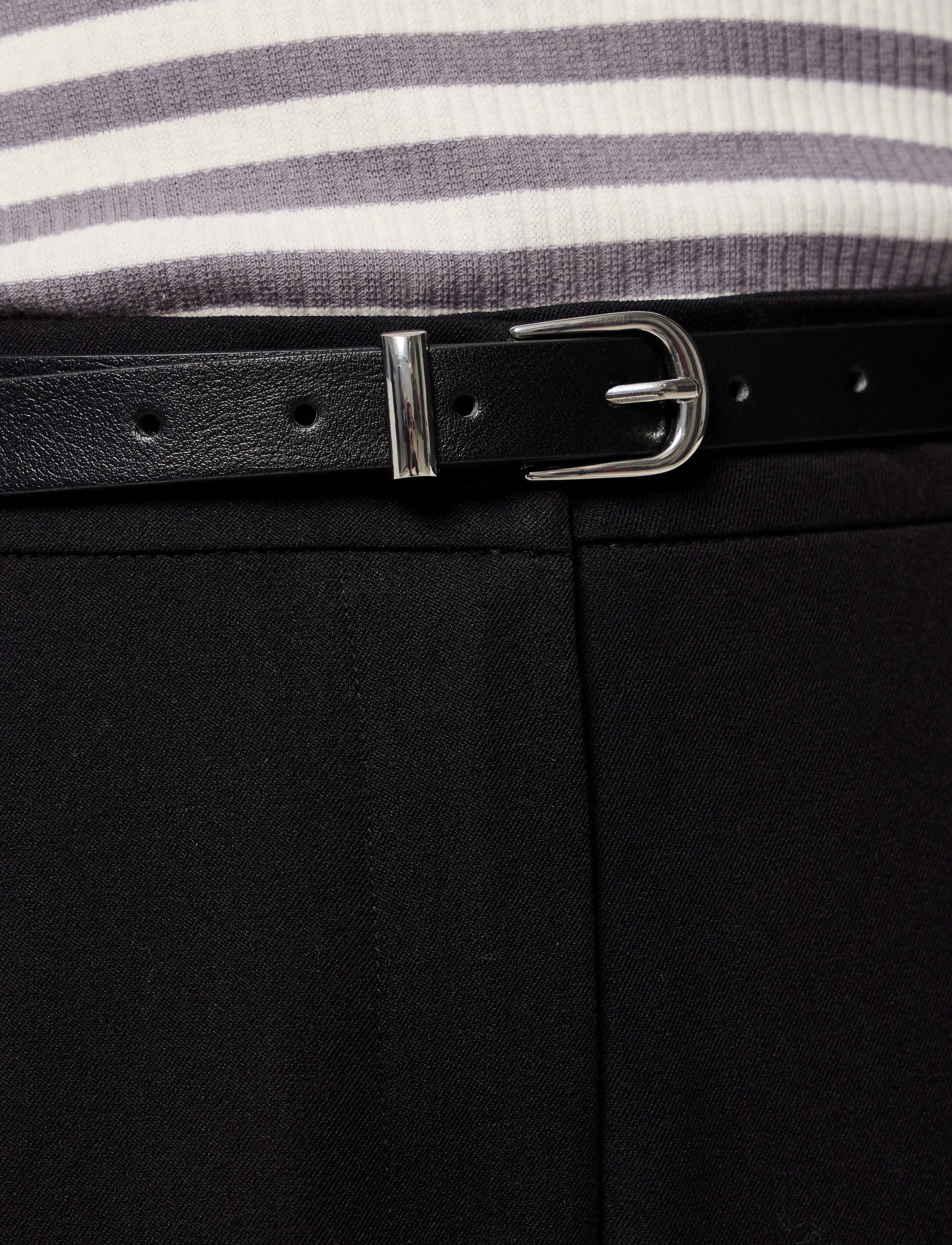 Pieces - PCMYRA SLIM BELT NOOS WB PU - laveste priser - black - 3