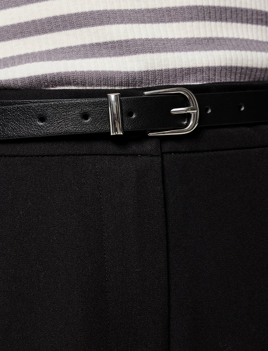 Pieces - PCMYRA SLIM BELT NOOS WB PU - freizeitgürtel - black - 3