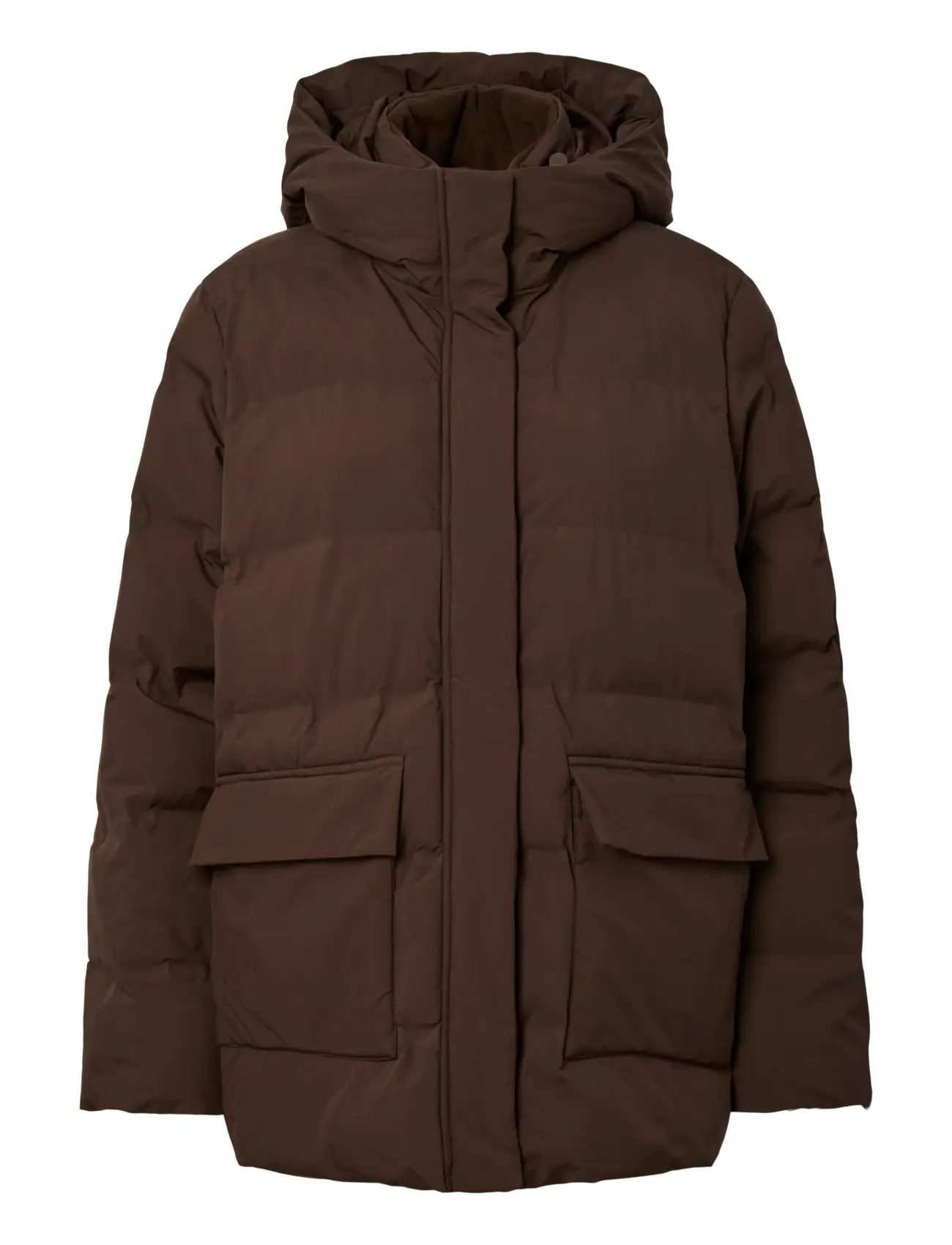 Pieces - PCNORMA PUFFER JACKET NOOS BC - hot fudge - 1