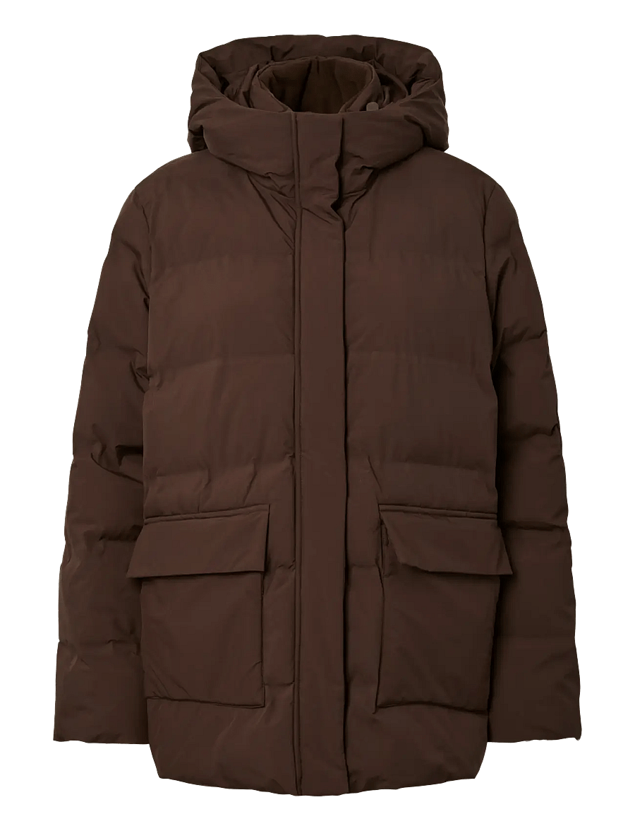 Pieces - PCNORMA PUFFER JACKET NOOS BC - hot fudge - 1