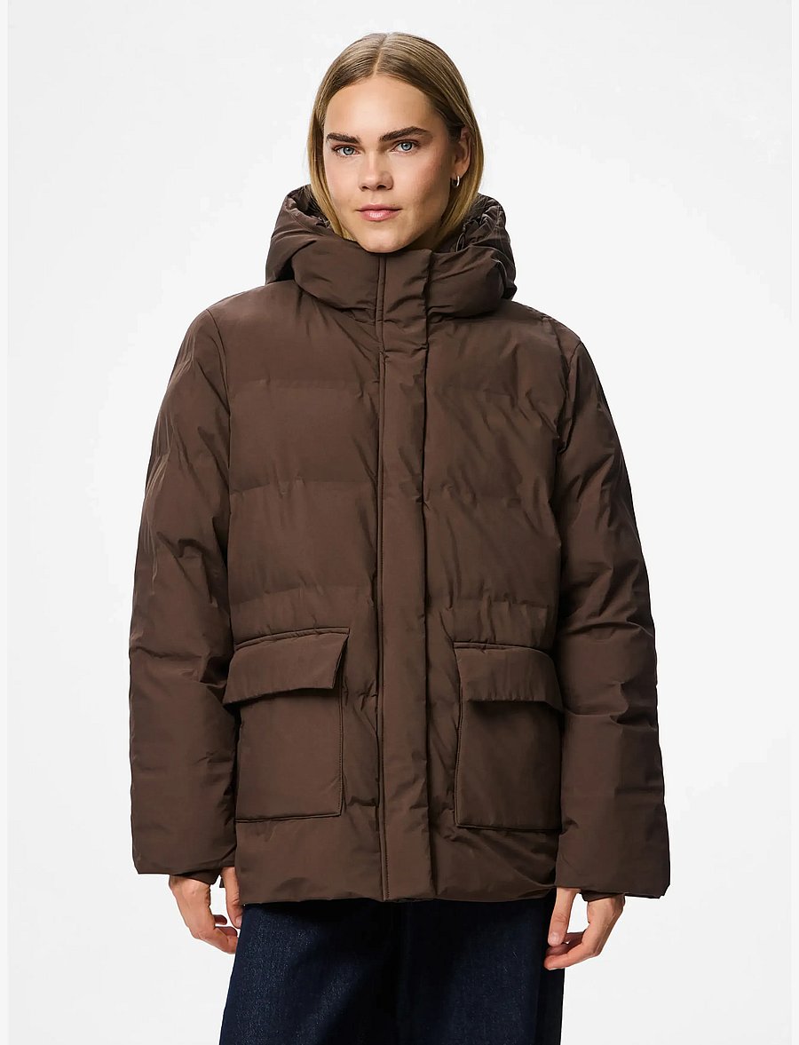 Pieces - PCNORMA PUFFER JACKET NOOS BC - hot fudge - 0