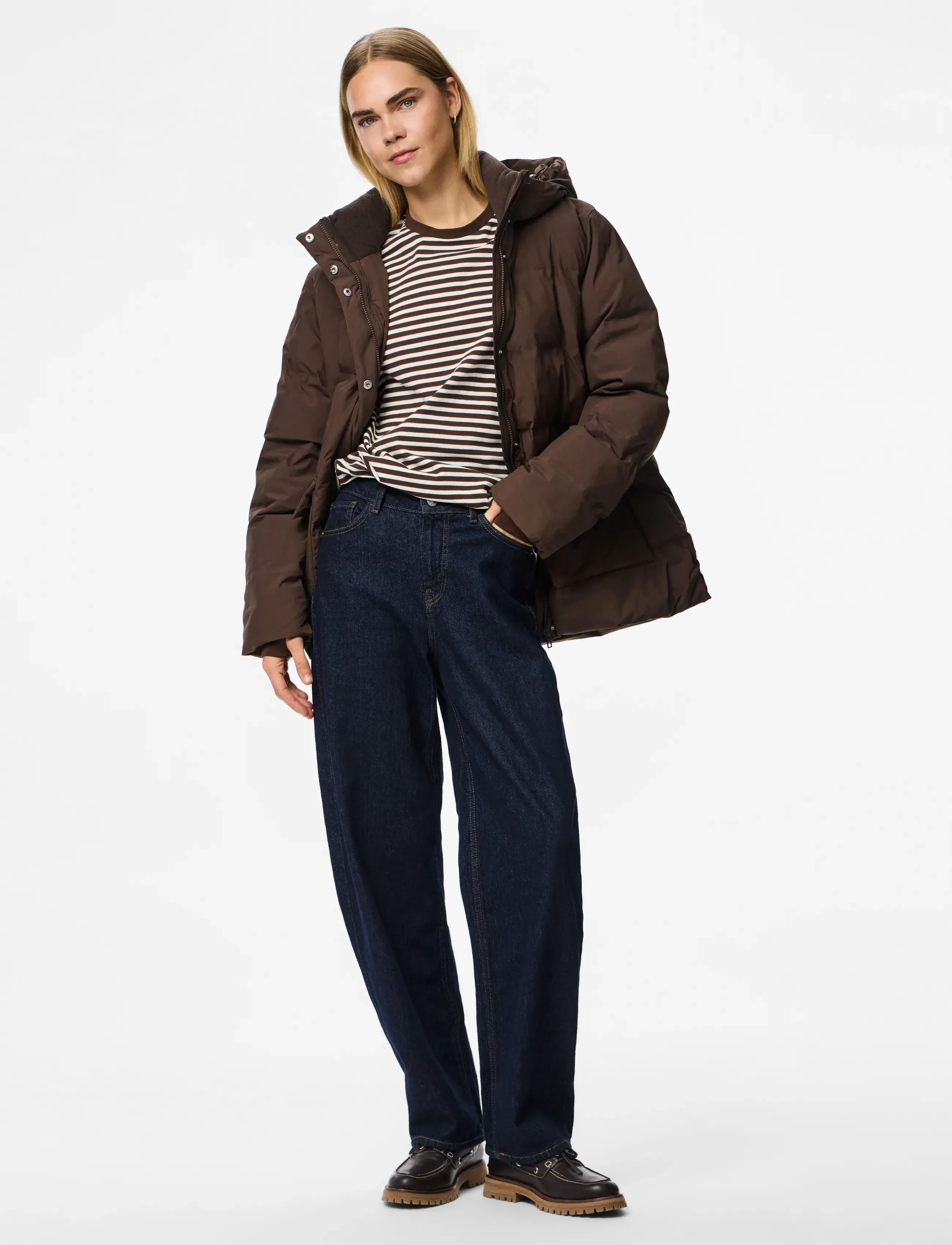 Pieces - PCNORMA PUFFER JACKET NOOS BC - hot fudge - 4