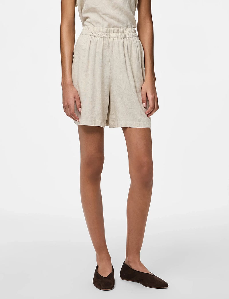 Pieces - PCPIA MW SHORTS WVN NOOS - leinen-shorts - birch - 0