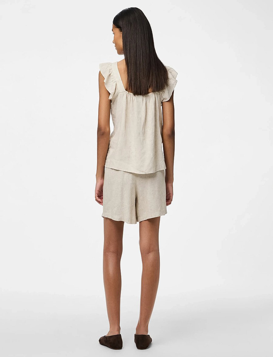Pieces - PCPIA MW SHORTS WVN NOOS - leinen-shorts - birch - 3