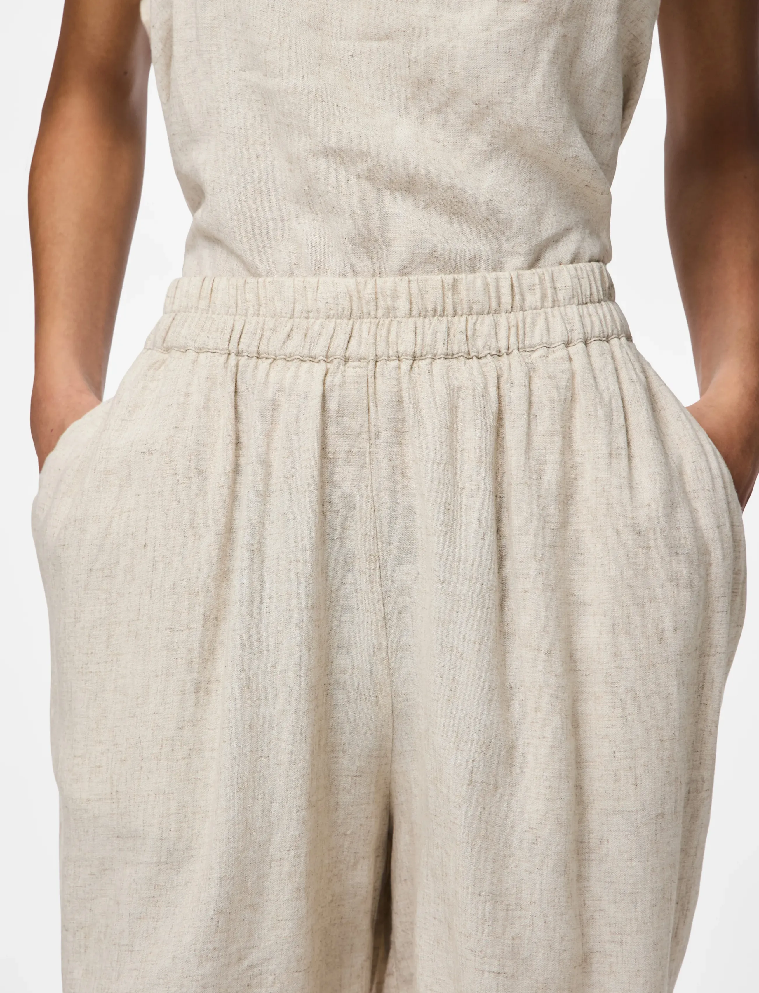 Pieces - PCPIA MW SHORTS WVN NOOS - leinen-shorts - birch - 5