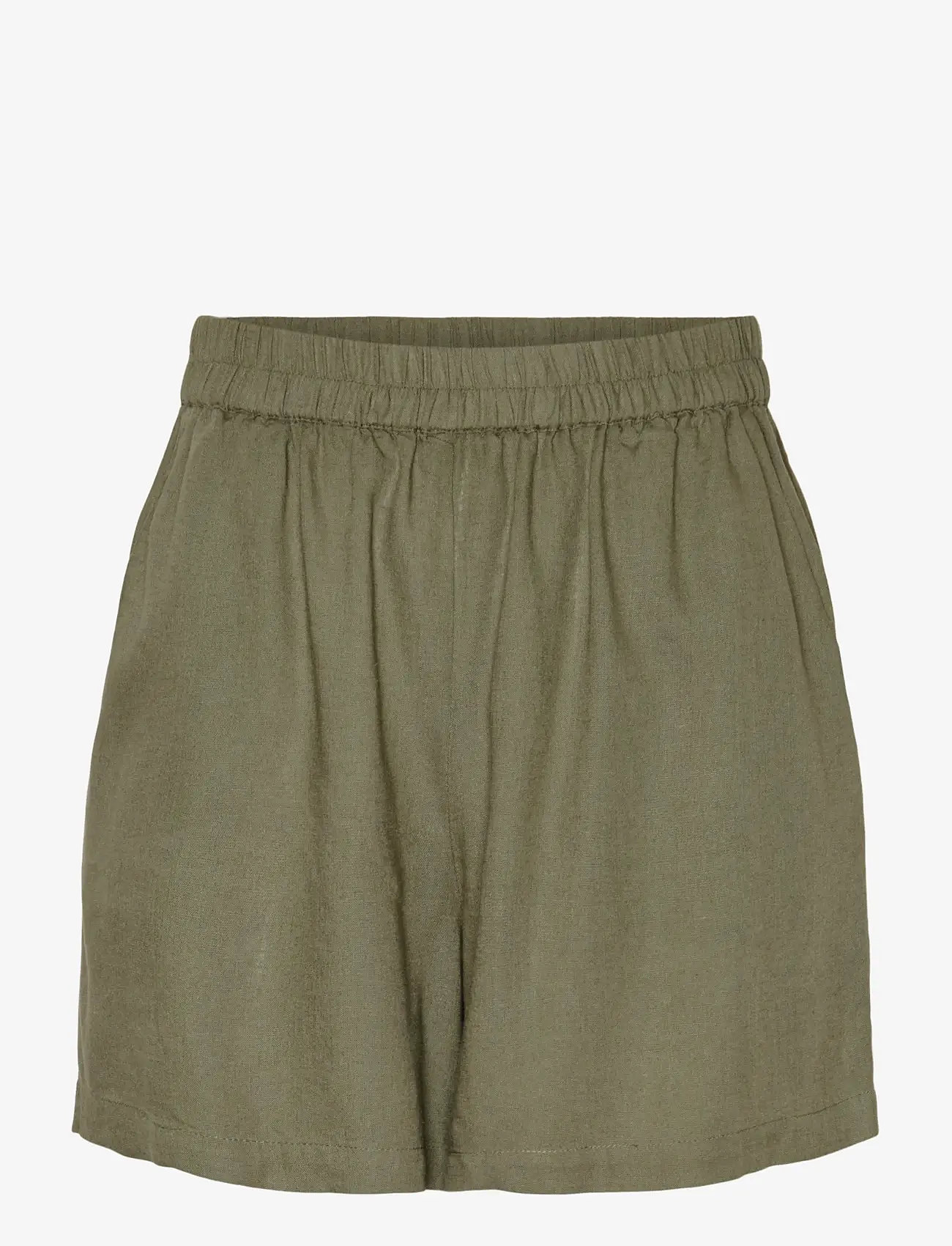 Pieces - PCPIA MW SHORTS WVN NOOS - hørshorts - deep lichen green - 1