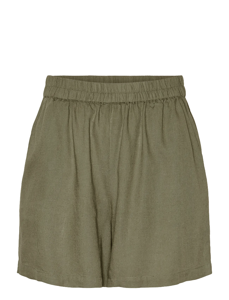 Pieces - PCPIA MW SHORTS WVN NOOS - hørshorts - deep lichen green - 1