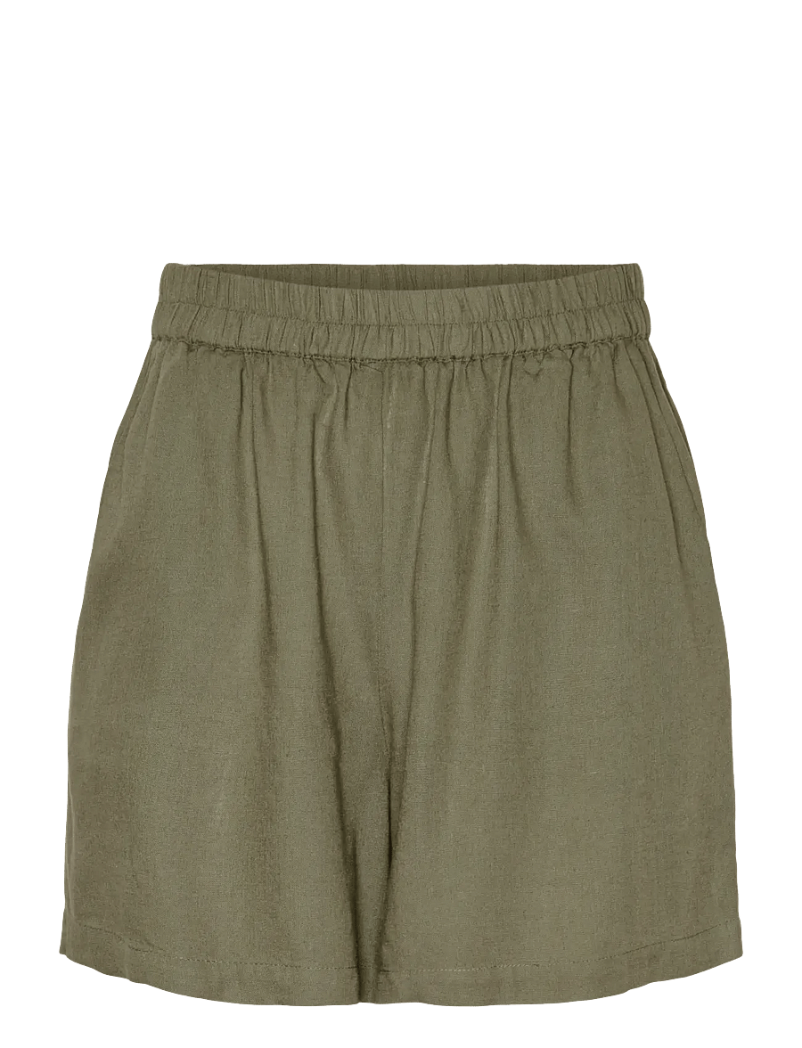 Pieces - PCPIA MW SHORTS WVN NOOS - leinen-shorts - deep lichen green - 1