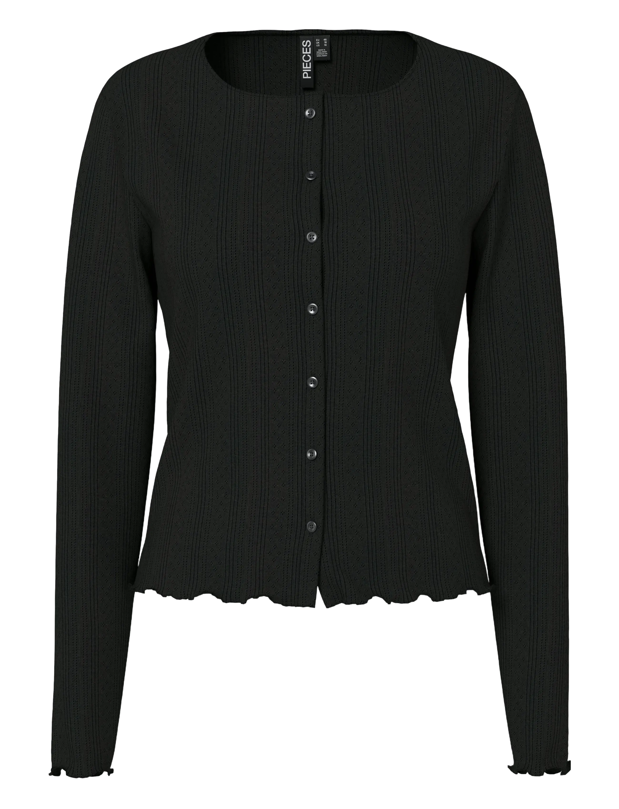 Pieces PCMARIE LS POIN CARDIGAN JRS NOOS BC - Cardigans - BLACK / black