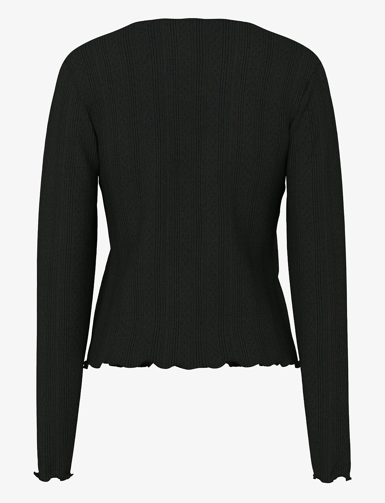 Pieces - PCMARIE LS POIN CARDIGAN JRS NOOS BC - koftor - black - 2