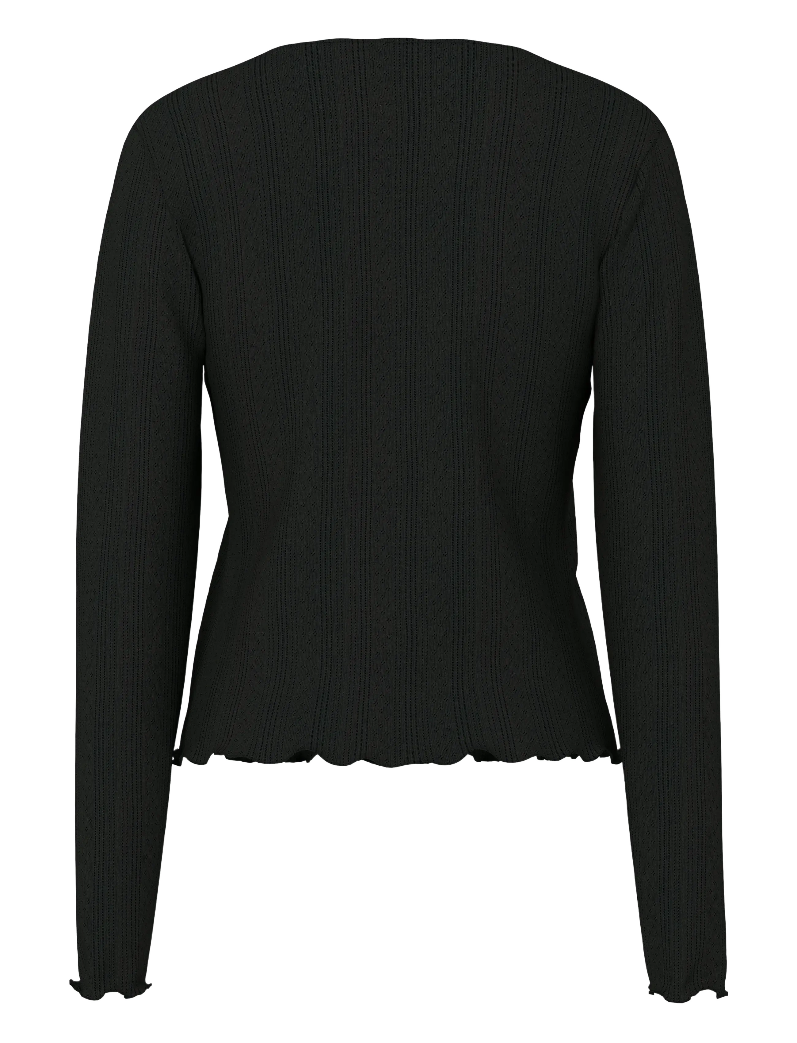 Pieces - PCMARIE LS POIN CARDIGAN JRS NOOS BC - arkityyli - black - 2