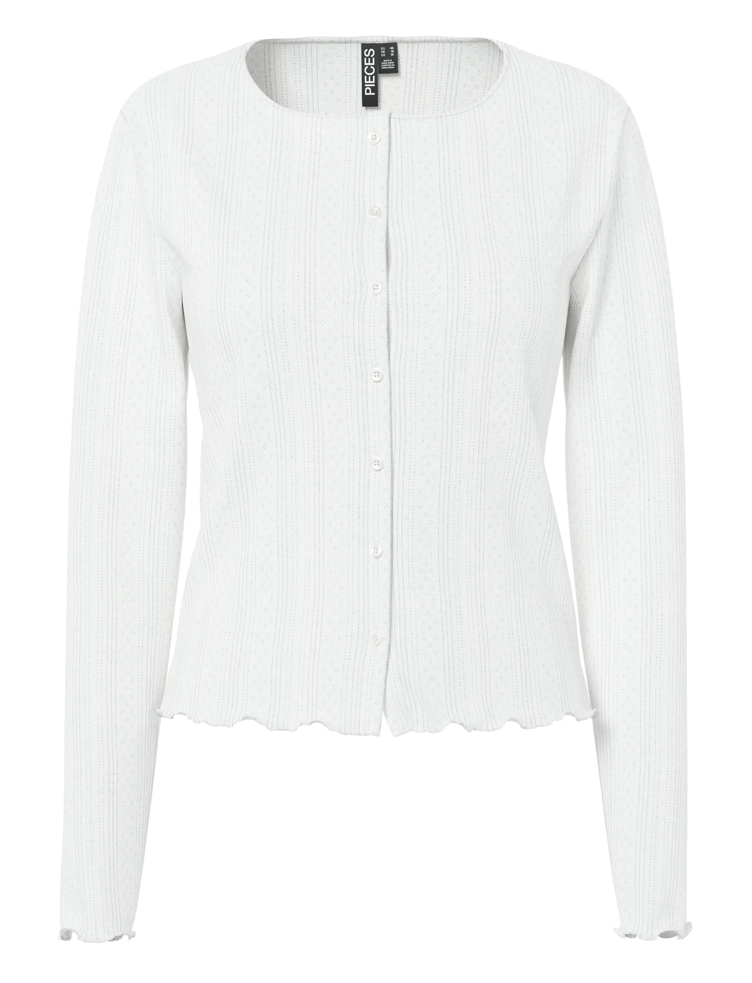 Pieces PCMARIE LS POIN CARDIGAN JRS NOOS BC - Cardigans - CLOUD DANCER / white