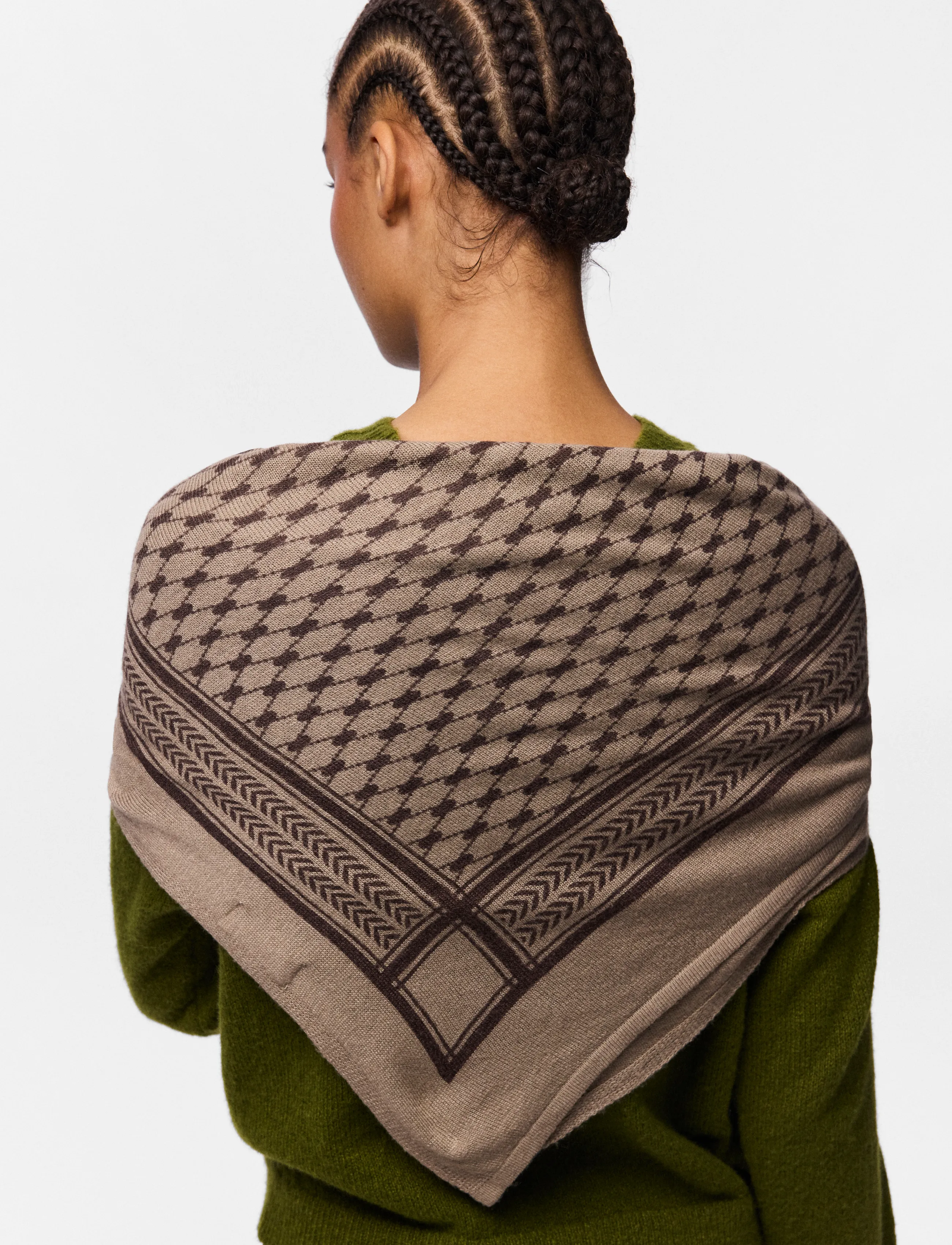 Pieces - PCNOVIS SMALL SQUARE SCARF NOOS - greige - 4