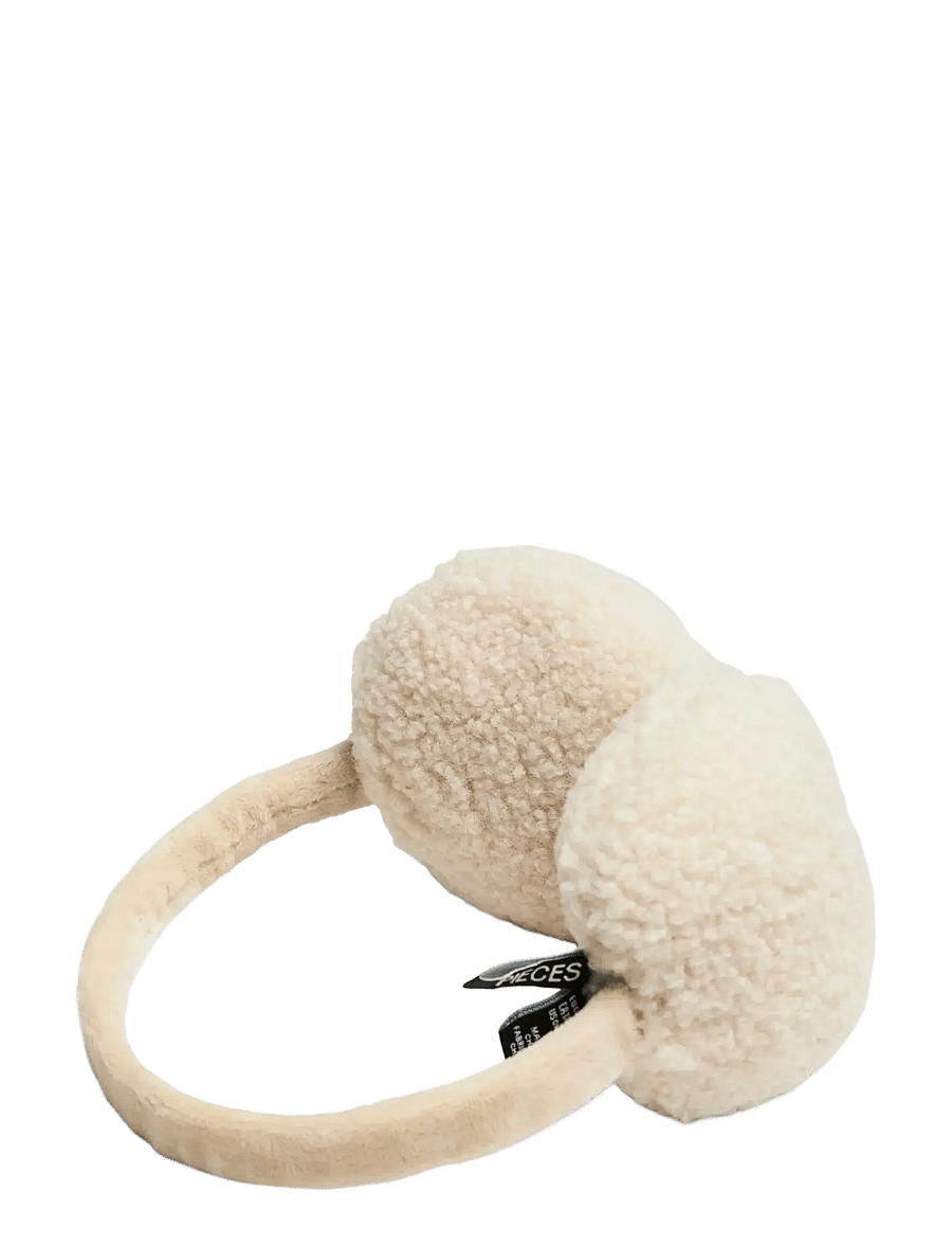 Pieces - PCNETTY TEDDY EARMUFFS BC - galvos raiščiai - white pepper - 0