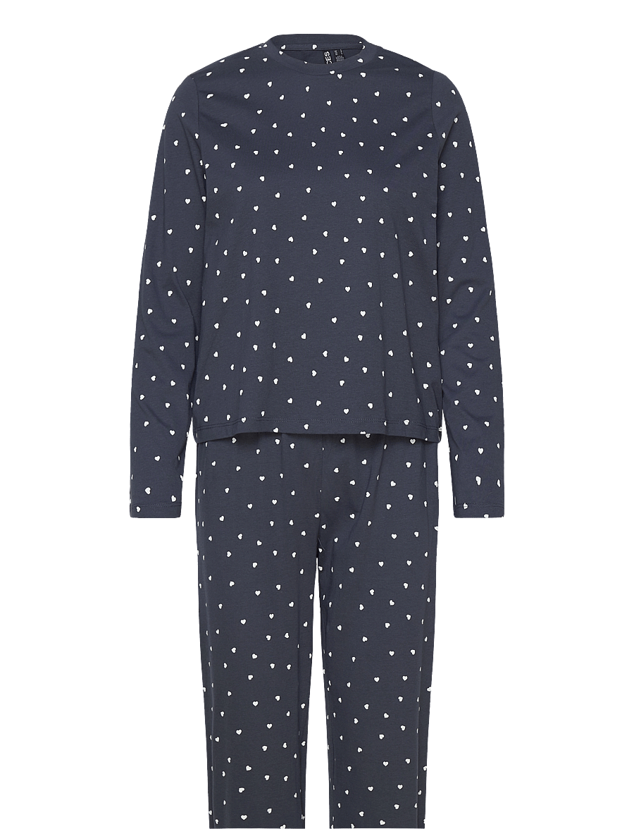 Pieces - PCNAYA XMAS LS NIGHTWEAR SET JRS - zestawy - ombre blue - 0