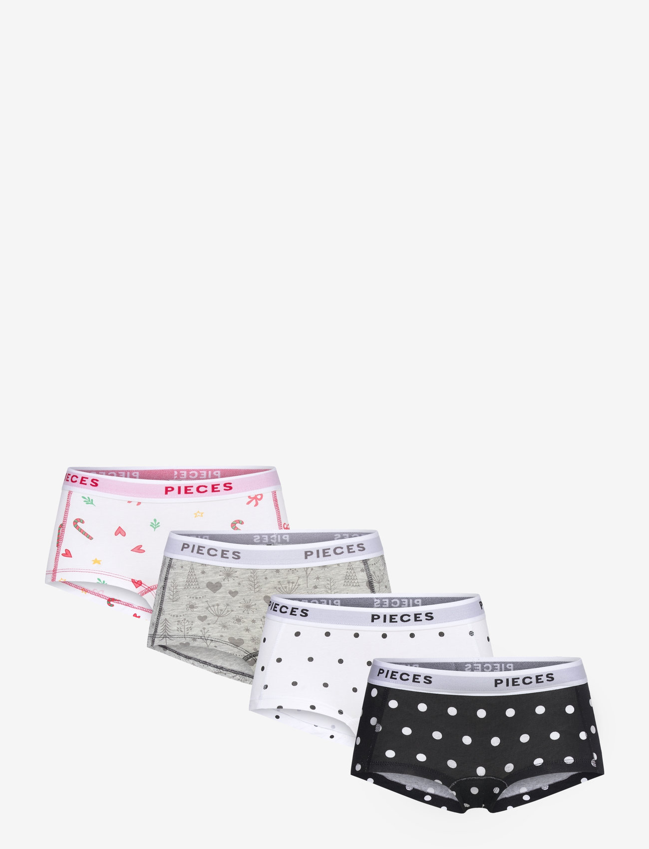 Pieces - PCLOGO LADY DOTS 4-PACK - julegaver under 300kr - black - 0