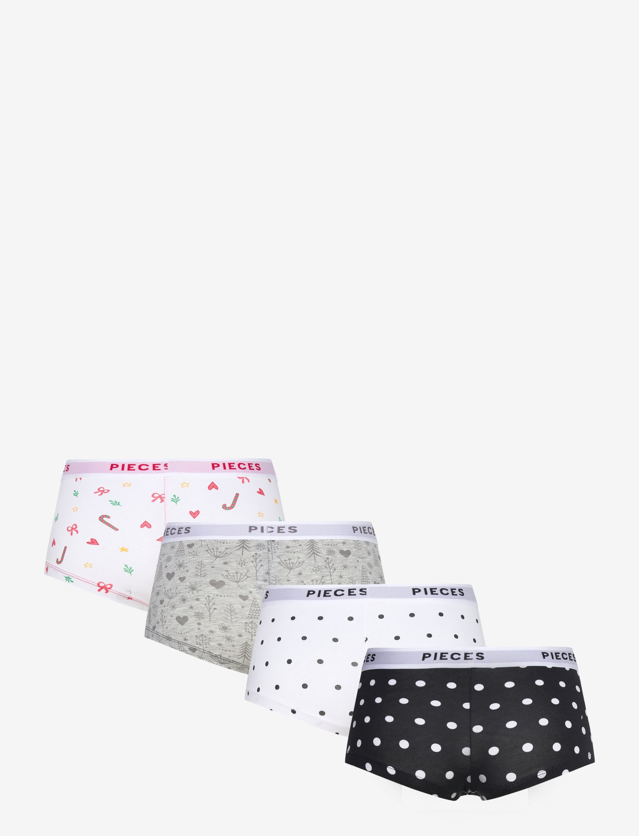 Pieces - PCLOGO LADY DOTS 4-PACK - julegaver under 300kr - black - 1
