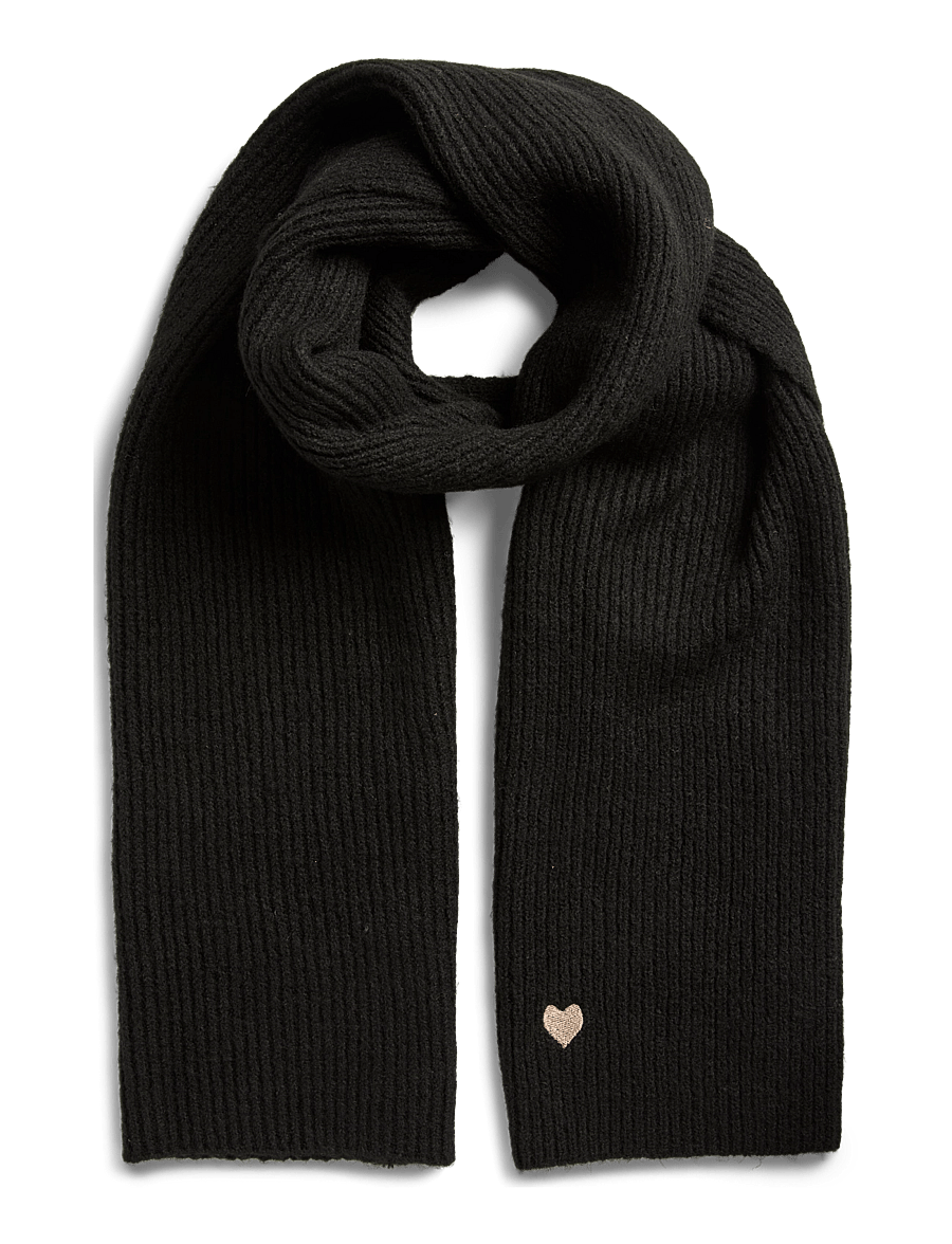 Pieces - PCNIVA LONG KNIT SCARF NOOS BC - talvesallid - black - 0