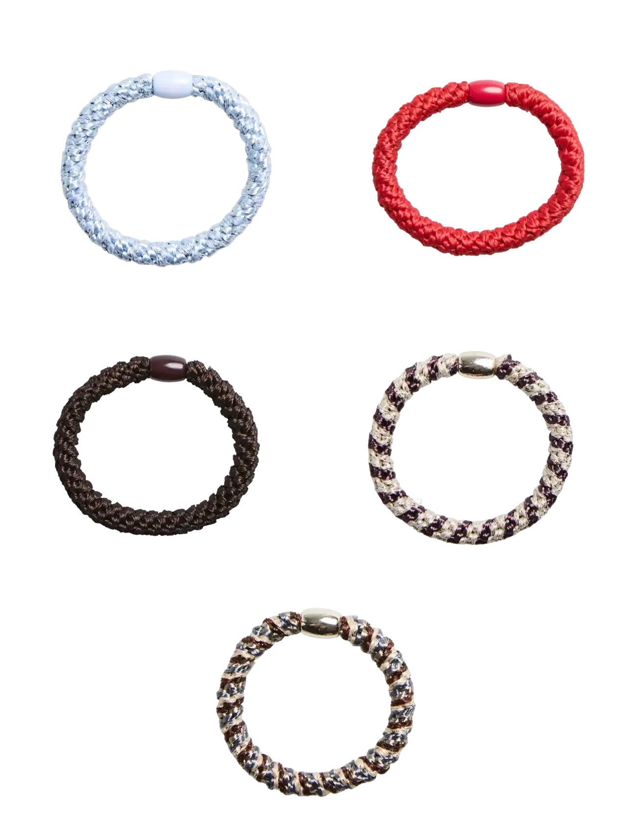 Pieces PCJASMINA HAIR ELASTIC 5-PACK D2D - Aksessuaarid - GOLD COLOUR / gold