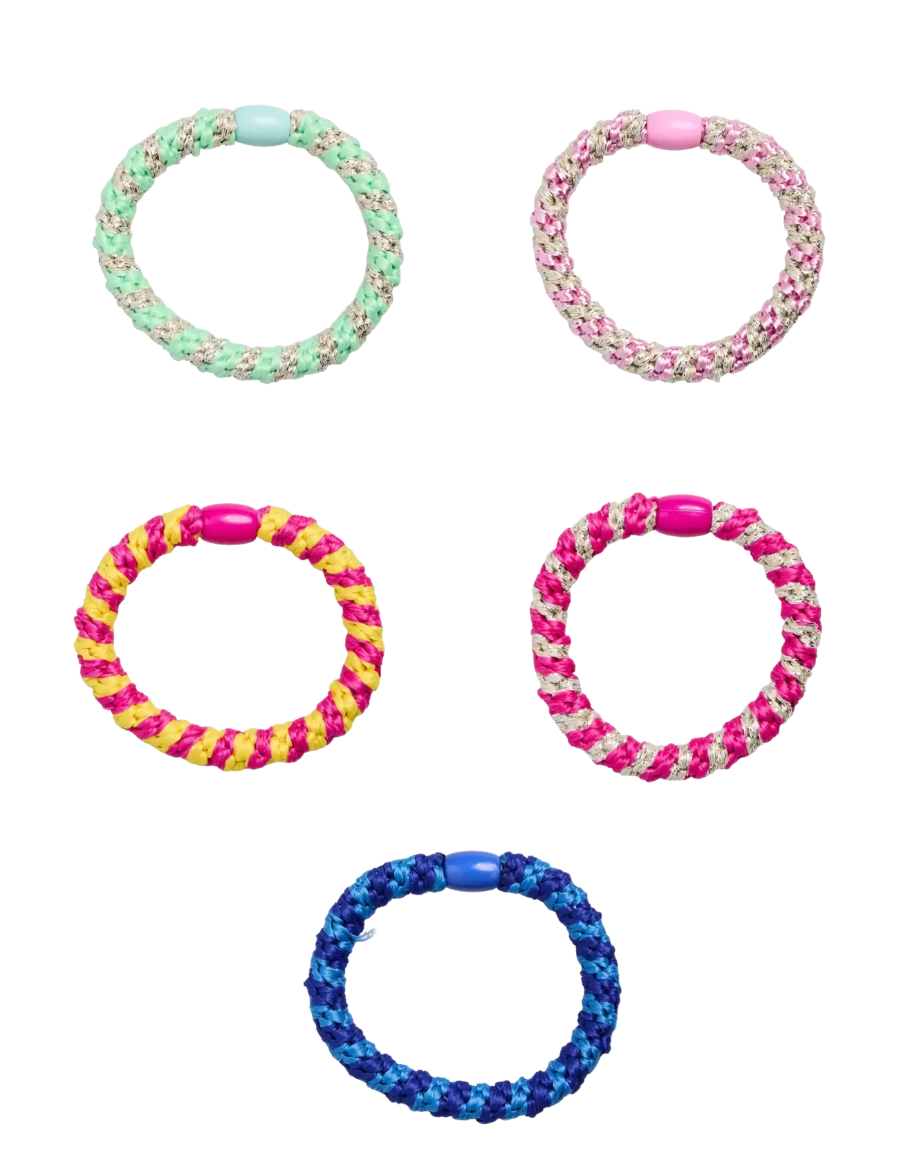 PIECES Pcjasmina Hair Elastic 5-Pack D2D Pink - One Size - Damen