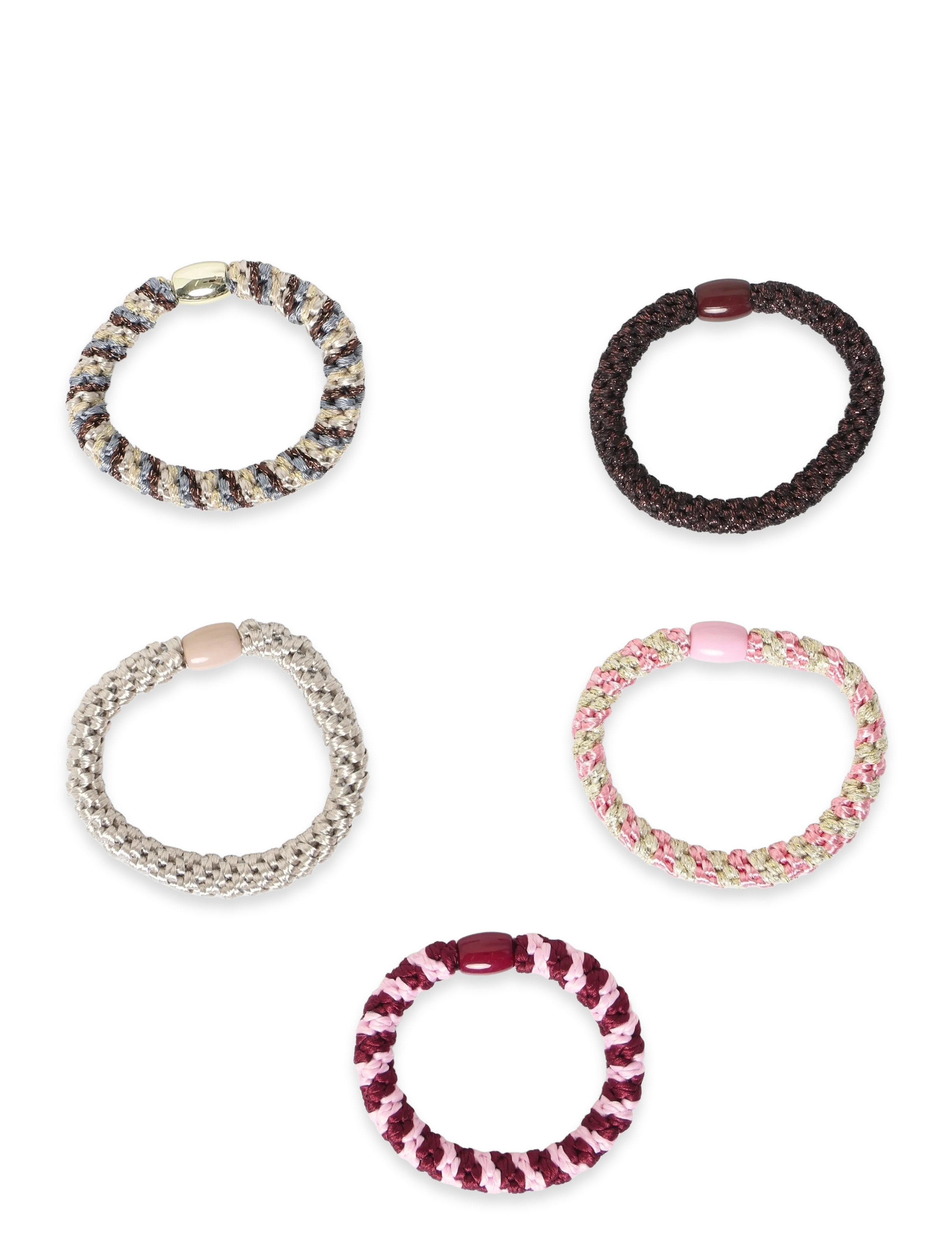 PIECES Pcjasmina Hair Elastic 5-Pack D2D Patterned - One Size - Damen